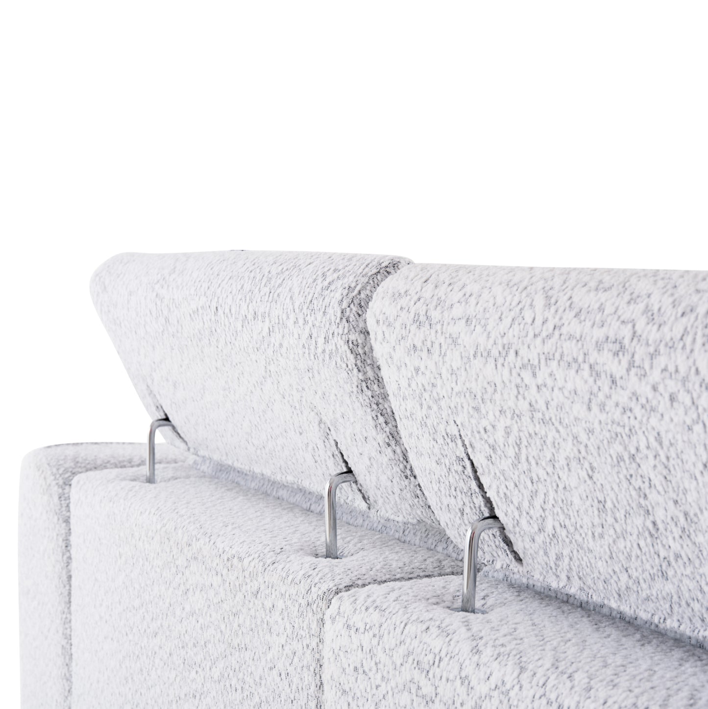 LEFT CORNER 3-SEAT SOFA WITH RECLINE VALENTE HM3317.01L LIGHT GREY FABRIC 275x160x104H