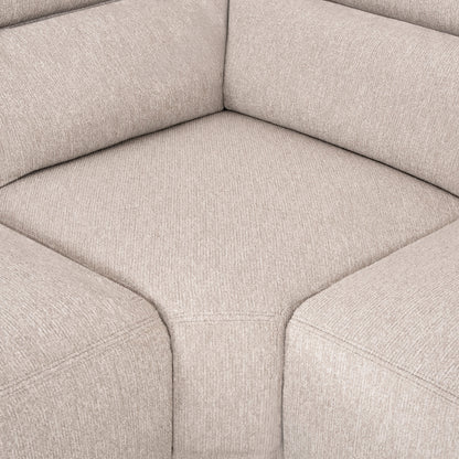 ΚΑΝΑΠΕΣ ΑΡΙΣΤΕΡΗ ΓΩΝΙΑ 5Θ ΜΕ RECLINE LUNARIS HM3316.02L ΕΚΡΟΥ ΥΦΑΣΜΑ 307x267x94Yεκ