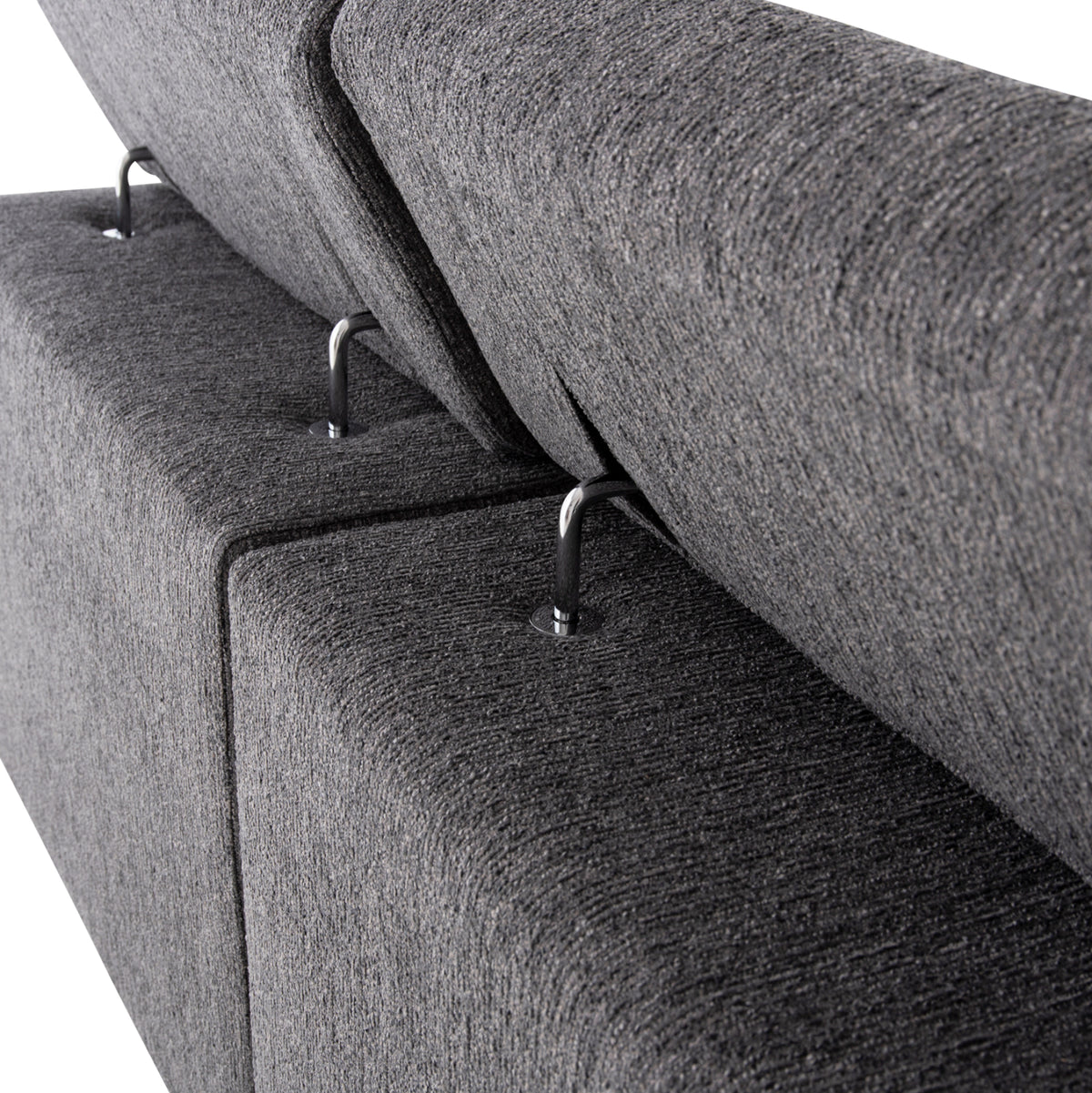 ΚΑΝΑΠΕΣ ΑΡΙΣΤΕΡΗ ΓΩΝΙΑ 5Θ ΜΕ RECLINE LUNARIS HM3316.01L ΓΚΡΙ ΥΦΑΣΜΑ 307x267x94Yεκ