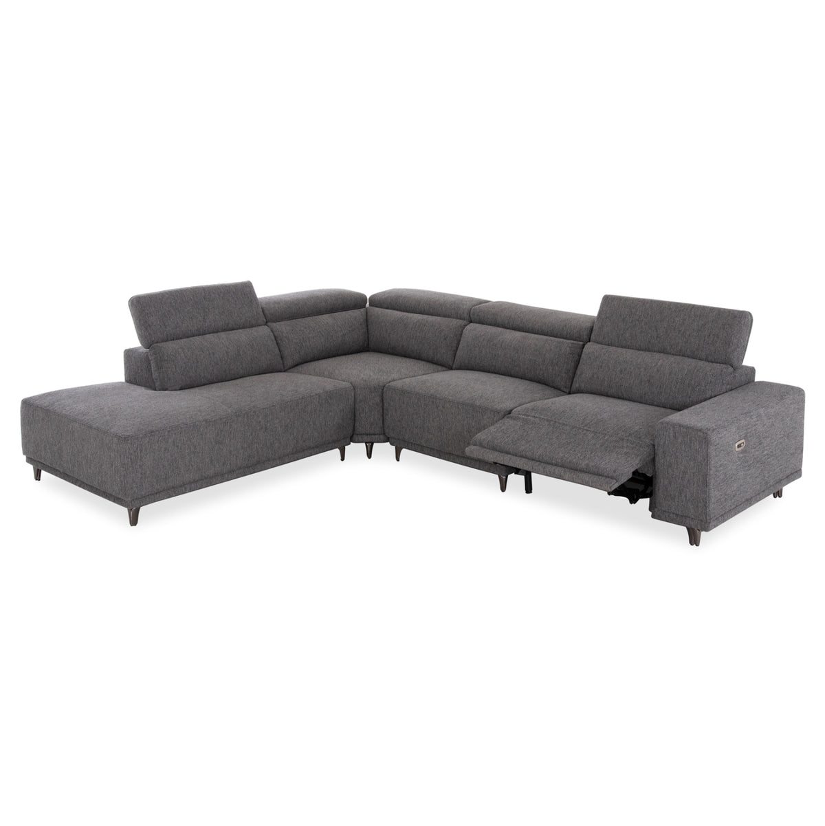 ΚΑΝΑΠΕΣ ΑΡΙΣΤΕΡΗ ΓΩΝΙΑ 5Θ ΜΕ RECLINE LUNARIS HM3316.01L ΓΚΡΙ ΥΦΑΣΜΑ 307x267x94Yεκ