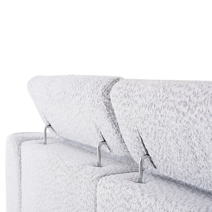 RIGHT CORNER 3-SEAT SOFA WITH RECLINE VALENTE SM3317.01R LIGHT GREY FABRIC 275x160x104H