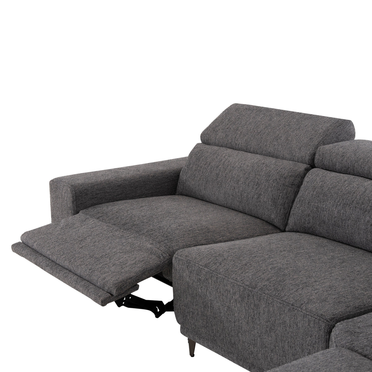 ΚΑΝΑΠΕΣ ΔΕΞΙΑ ΓΩΝΙΑ 5Θ ΜΕ RECLINE LUNARIS HM3316.01R ΓΚΡΙ ΥΦΑΣΜΑ 307x267x94Yεκ