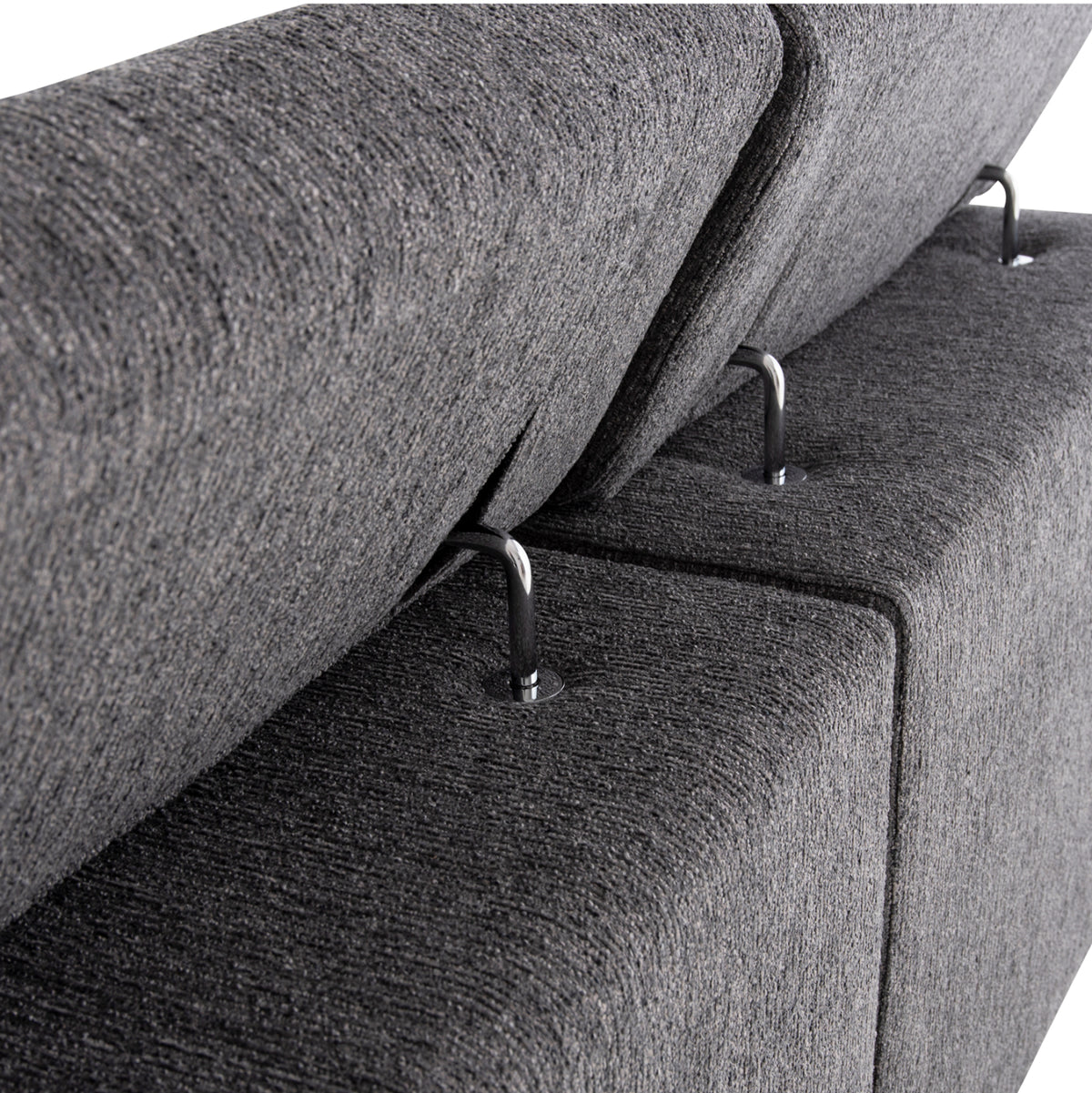 ΚΑΝΑΠΕΣ ΔΕΞΙΑ ΓΩΝΙΑ 5Θ ΜΕ RECLINE LUNARIS HM3316.01R ΓΚΡΙ ΥΦΑΣΜΑ 307x267x94Yεκ
