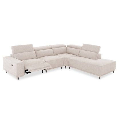 ΚΑΝΑΠΕΣ ΔΕΞΙΑ ΓΩΝΙΑ 5Θ ΜΕ RECLINE LUNARIS HM3316.02R ΕΚΡΟΥ ΥΦΑΣΜΑ 307x267x94Yεκ