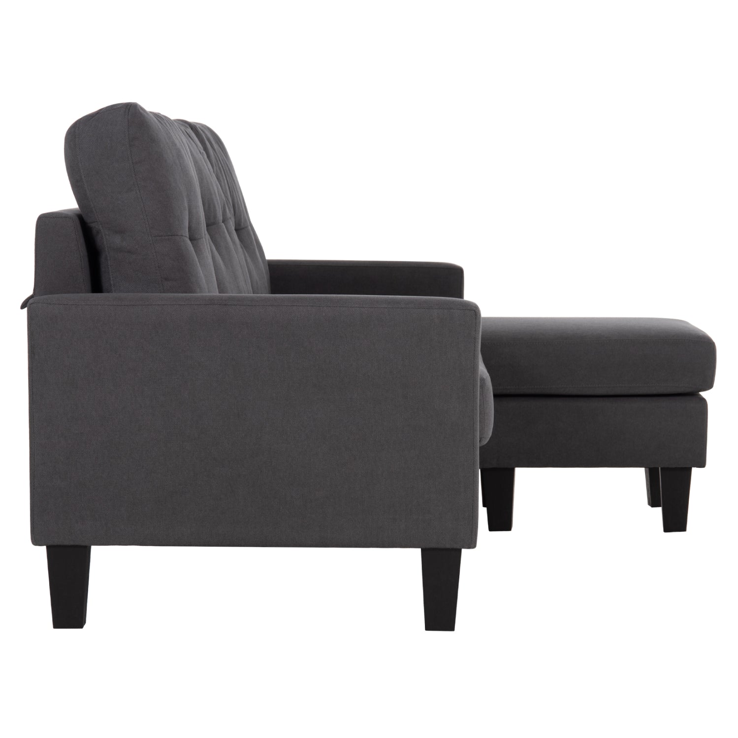 CORNER SOFA REVERSIBLE MEGGY HM3297.11 GREY FABRIC 184.5x75-129x86Hcm.