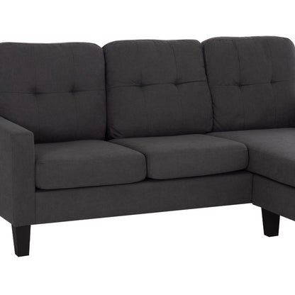 CORNER SOFA REVERSIBLE MEGGY HM3297.11 GREY FABRIC 184.5x75-129x86Hcm.