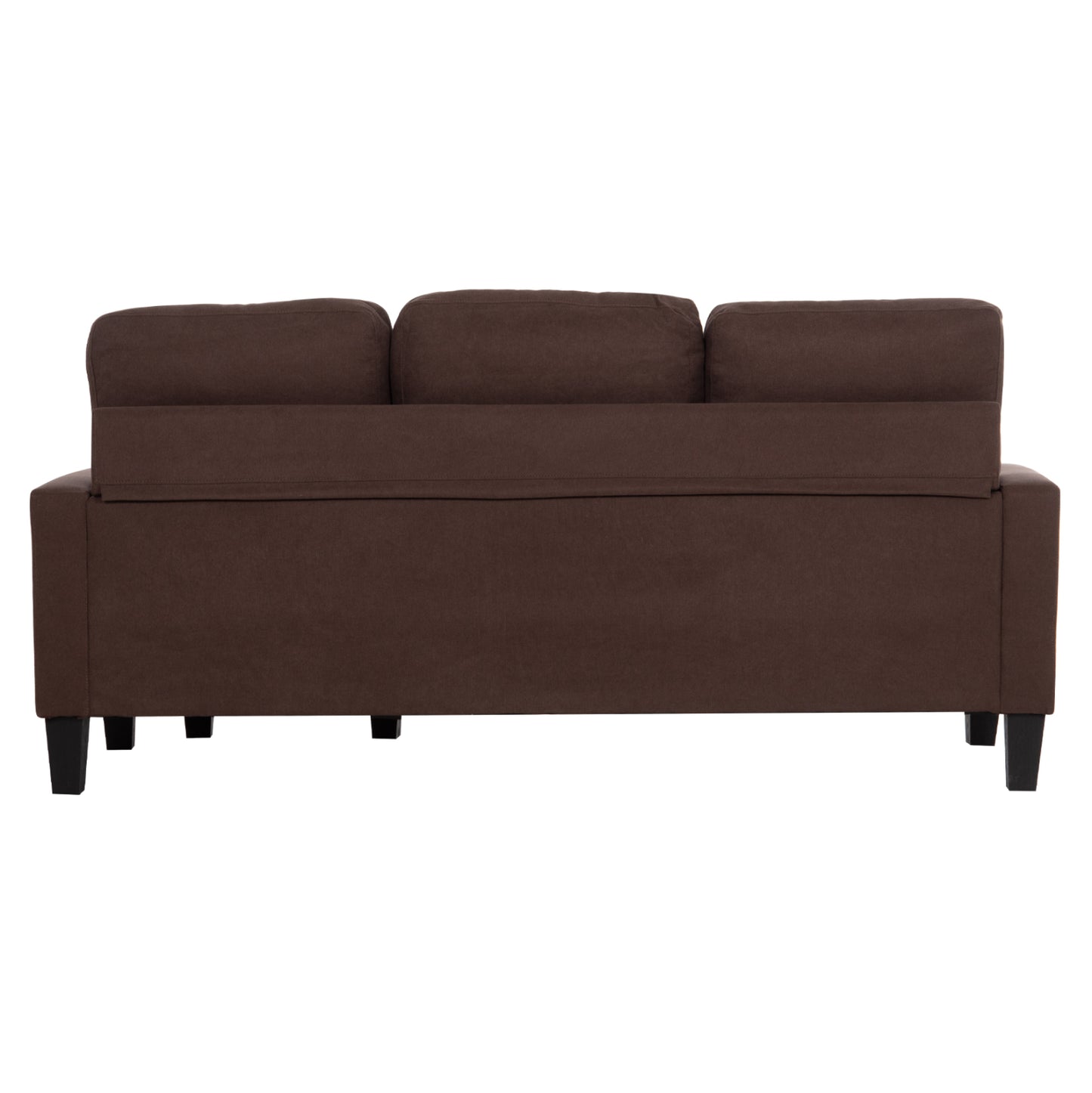 CORNER SOFA REVERSIBLE MEGGY HM3297.12 BROWN FABRIC 184.5x129x86Hcm.