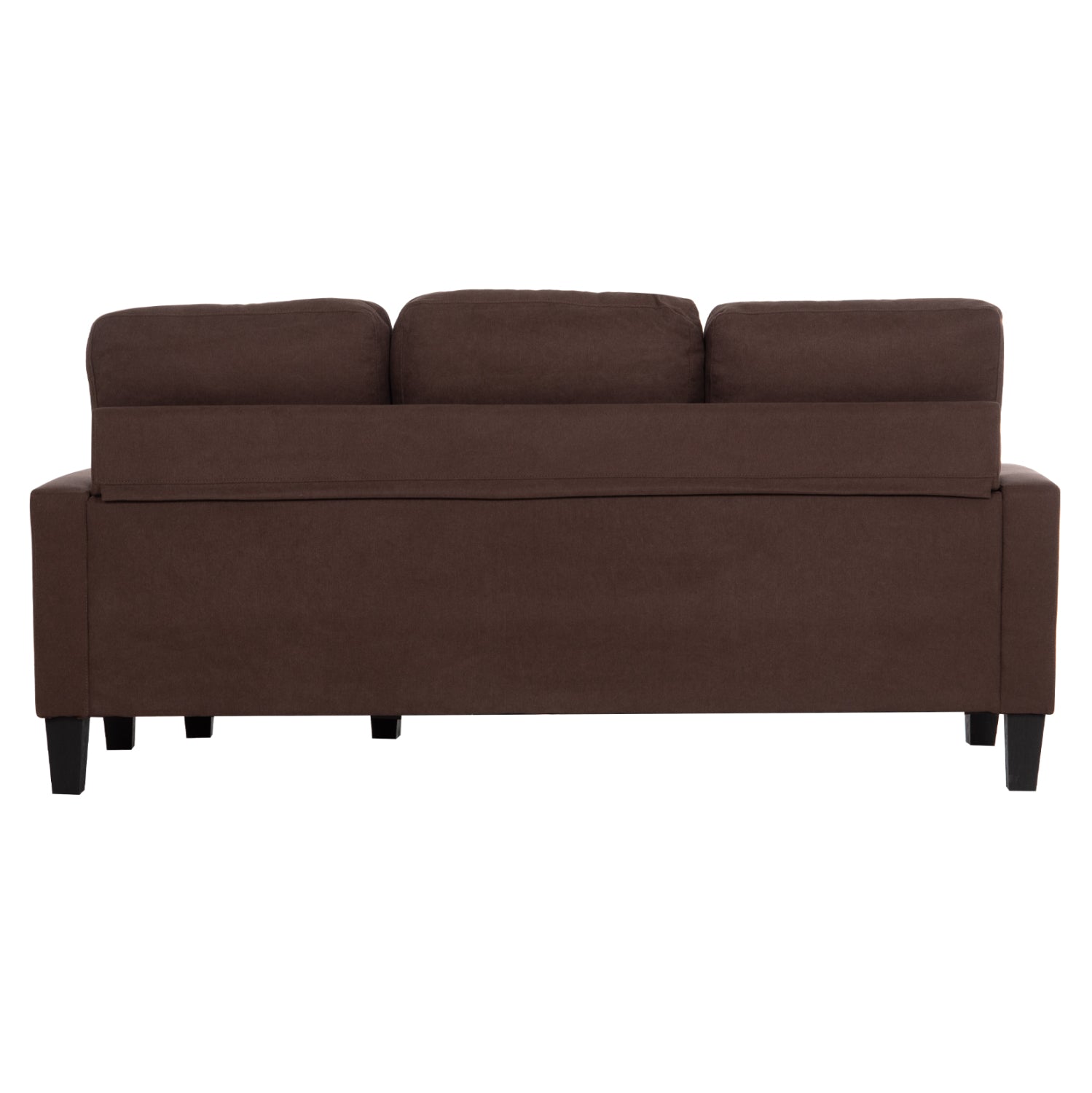 CORNER SOFA REVERSIBLE MEGGY HM3297.12 BROWN FABRIC 184.5x129x86Hcm.