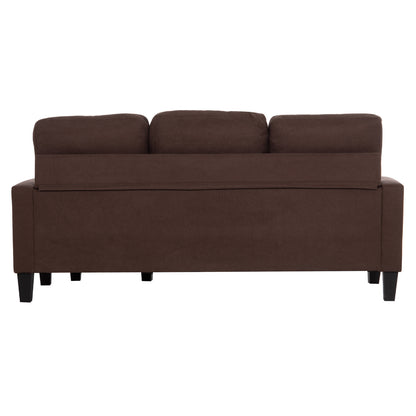 CORNER SOFA REVERSIBLE MEGGY HM3297.12 BROWN FABRIC 184.5x129x86Hcm.