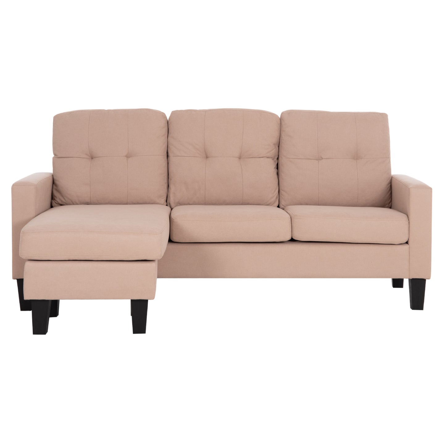 CORNER SOFA REVERSIBLE MEGGY HM3297.13 BEIGE FABRIC 184.5x75-129x86Hcm.