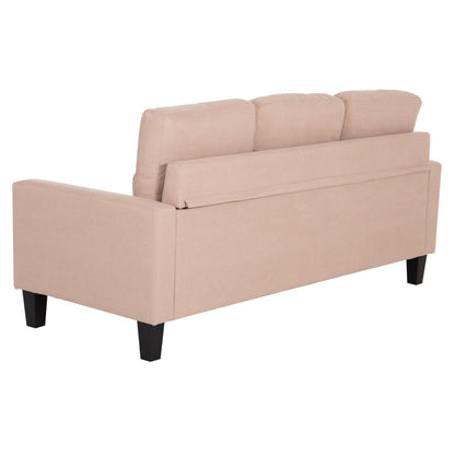 CORNER SOFA REVERSIBLE MEGGY HM3297.13 BEIGE FABRIC 184.5x75-129x86Hcm.
