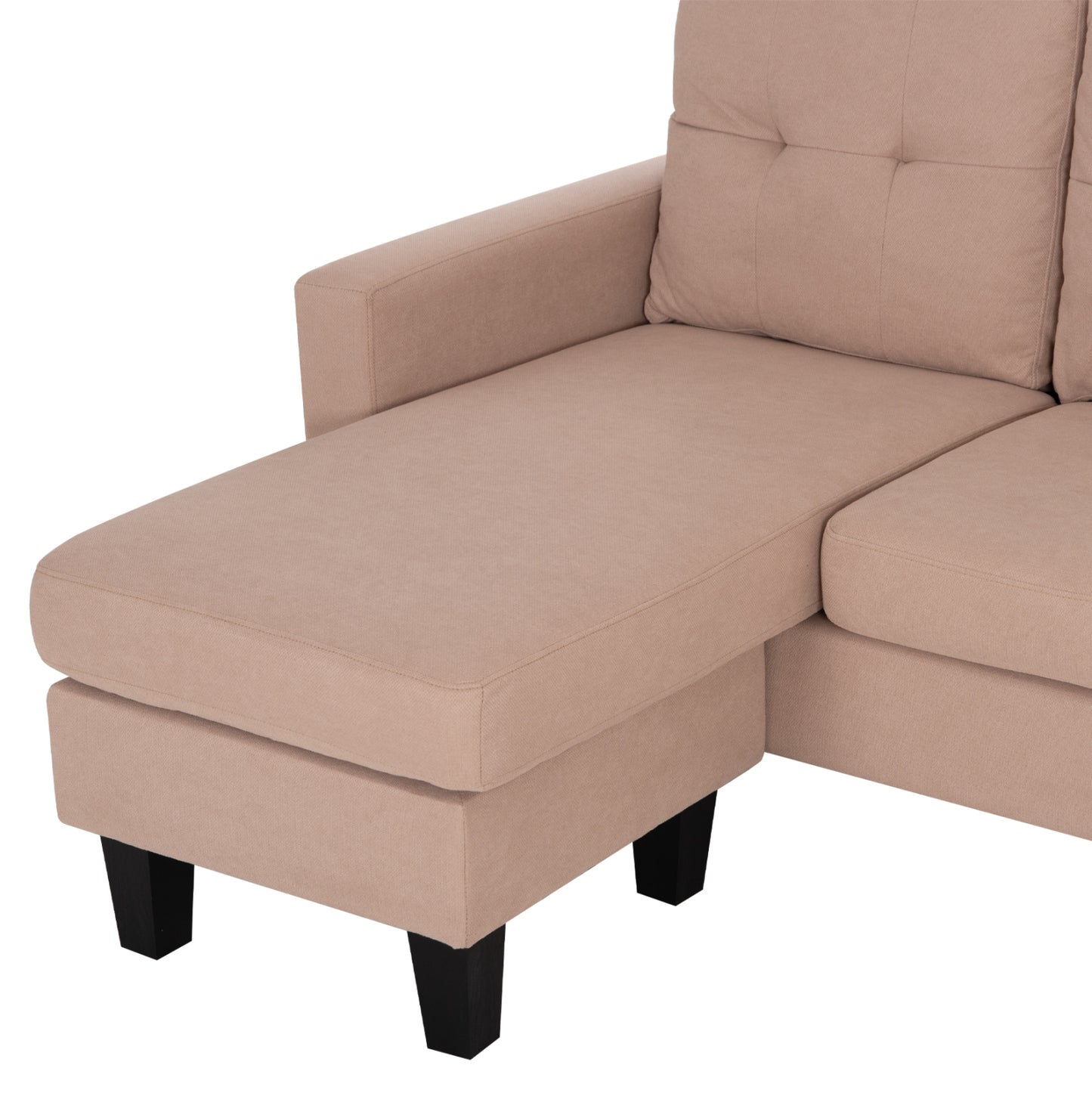 CORNER SOFA REVERSIBLE MEGGY HM3297.13 BEIGE FABRIC 184.5x75-129x86Hcm.