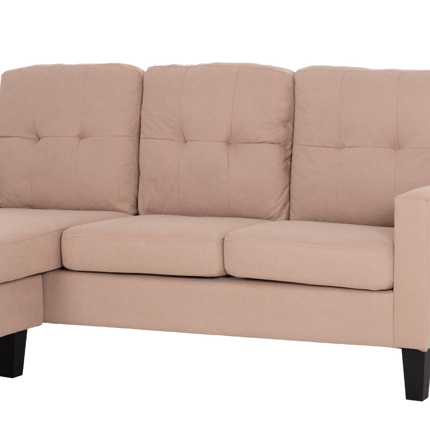 CORNER SOFA REVERSIBLE MEGGY HM3297.13 BEIGE FABRIC 184.5x75-129x86Hcm.