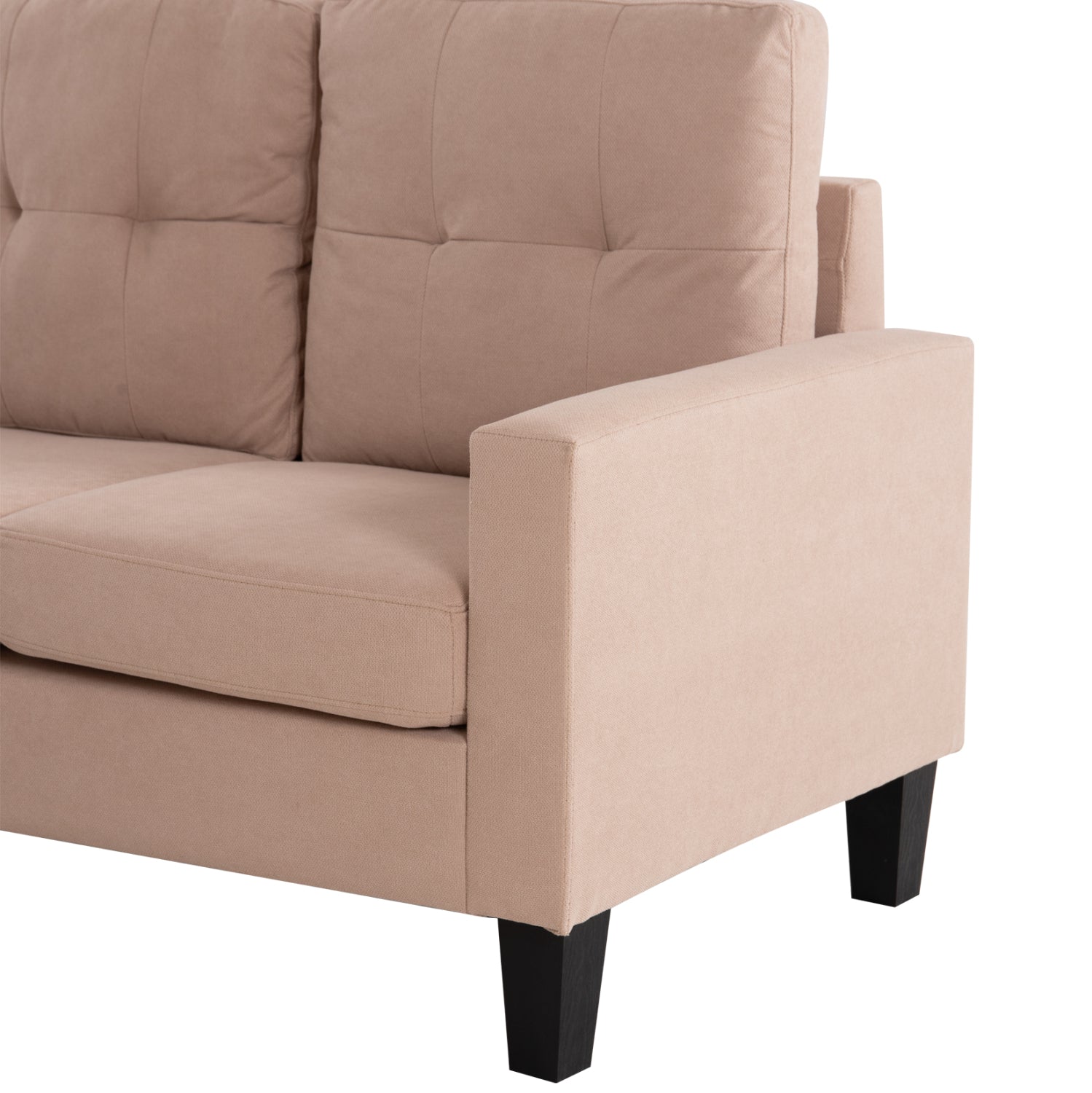 CORNER SOFA REVERSIBLE MEGGY HM3297.13 BEIGE FABRIC 184.5x75-129x86Hcm.
