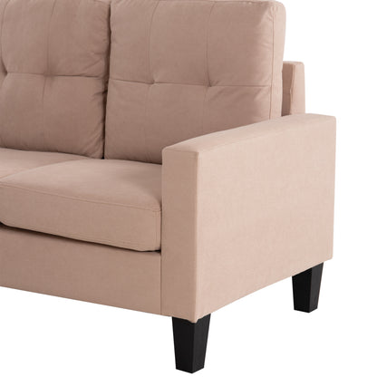 CORNER SOFA REVERSIBLE MEGGY HM3297.13 BEIGE FABRIC 184.5x75-129x86Hcm.