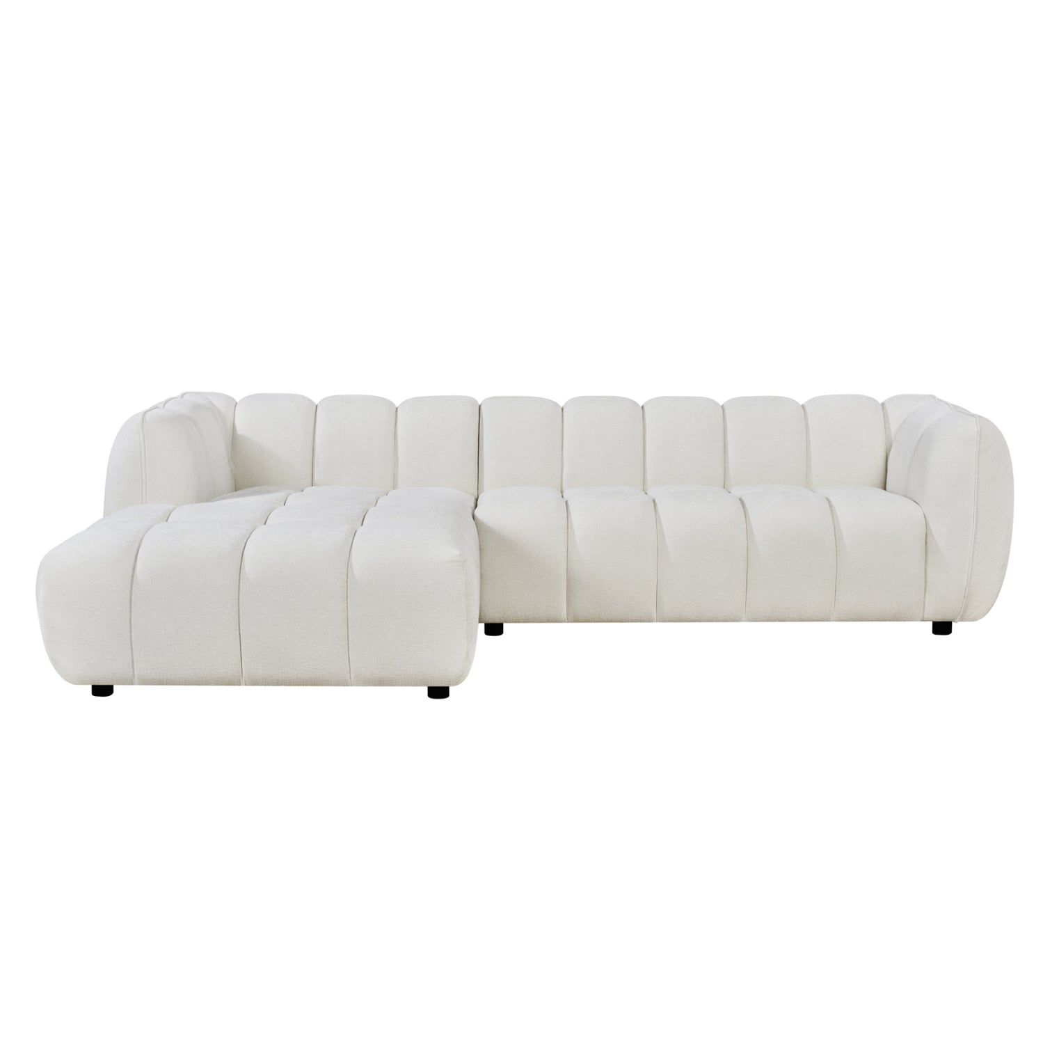 CORNER SOFA (LEFT) LYKKE HM3326.02L ECRU FABRIC 280x89-165(chaise)x70Hcm.