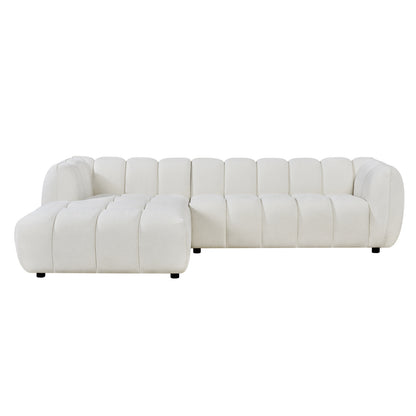 CORNER SOFA (LEFT) LYKKE HM3326.02L ECRU FABRIC 280x89-165(chaise)x70Hcm.