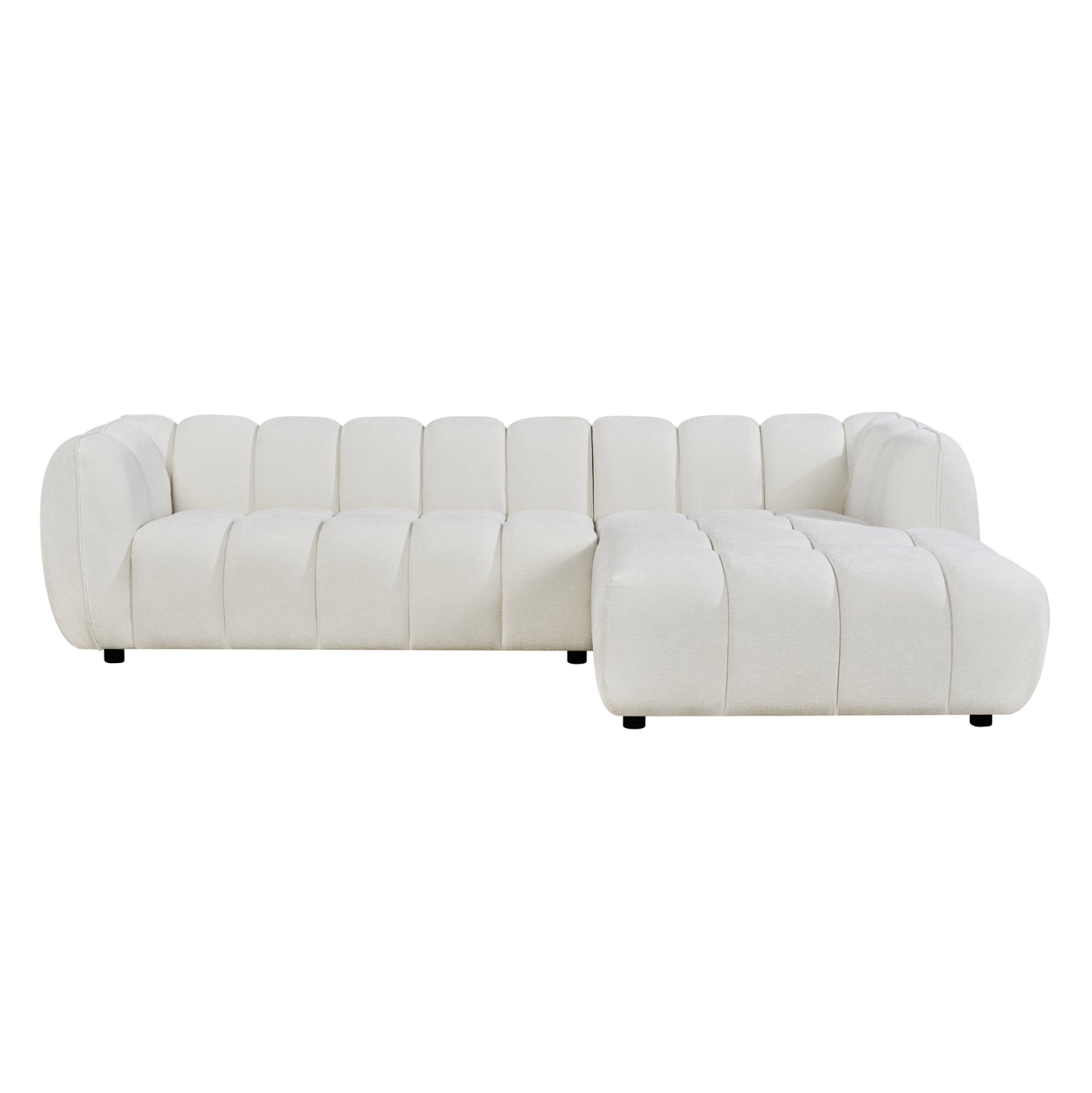 CORNER SOFA (RIGHT) LYKKE HM3326.02R ECRU FABRIC 280x89-165(chaise)x70Hcm.