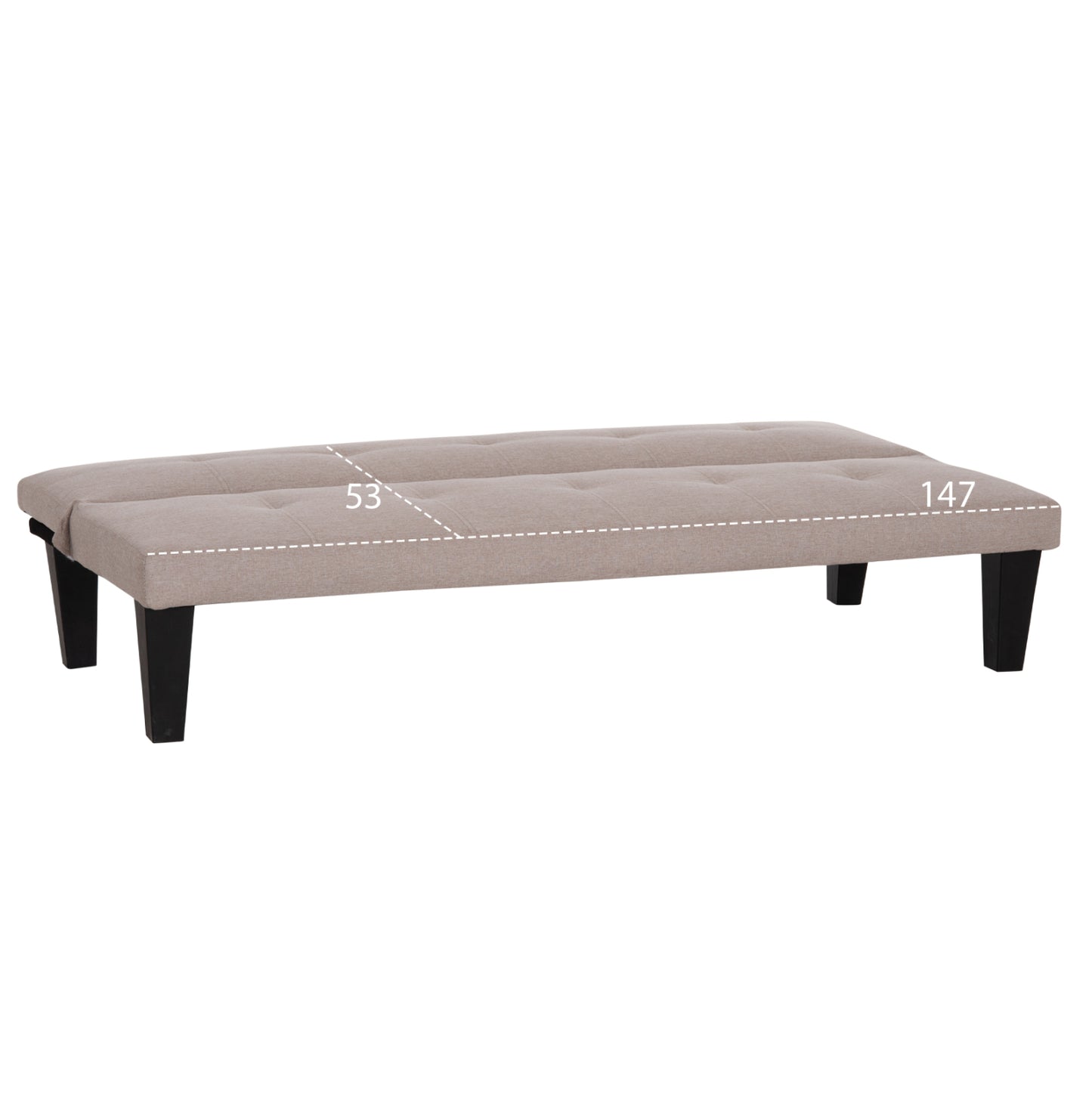 SOFABED 2-SEATER KORO HM3304.04 BEIGE PU LEATHER 165x75x64Hcm.