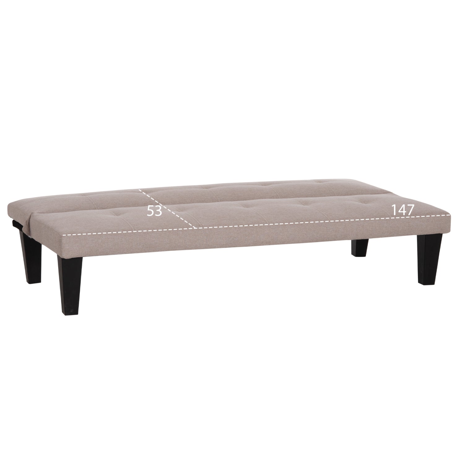 SOFABED 2-SEATER KORO HM3304.04 BEIGE PU LEATHER 165x75x64Hcm.