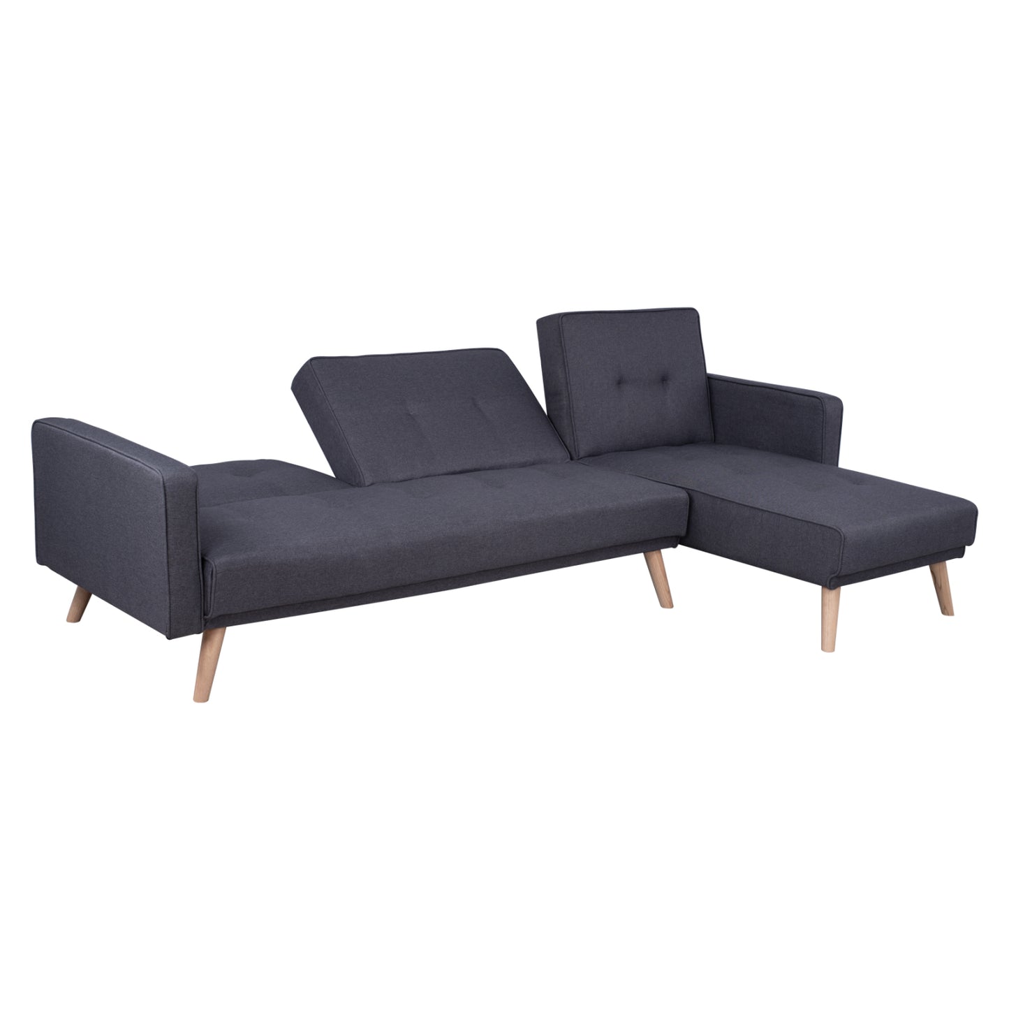Reversible Corner Sofa Bed Talia HM3153 Grey Fabric 269x152x87cm