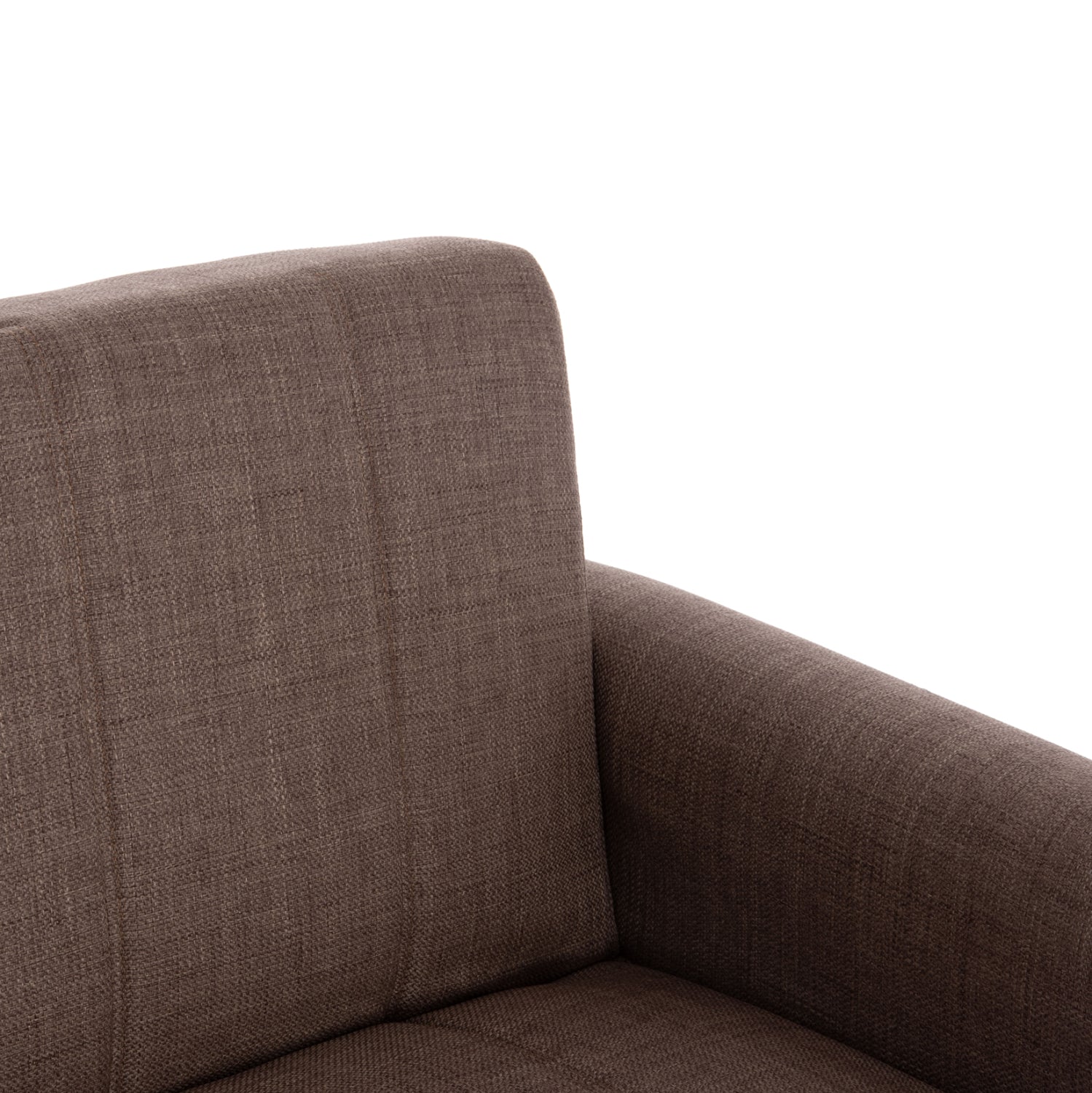 SOFA-BED 3-SEATER WITH STORAGE SPACE NIKKO HM3292.02 BROWN FABRIC 209x76x83Hcm.