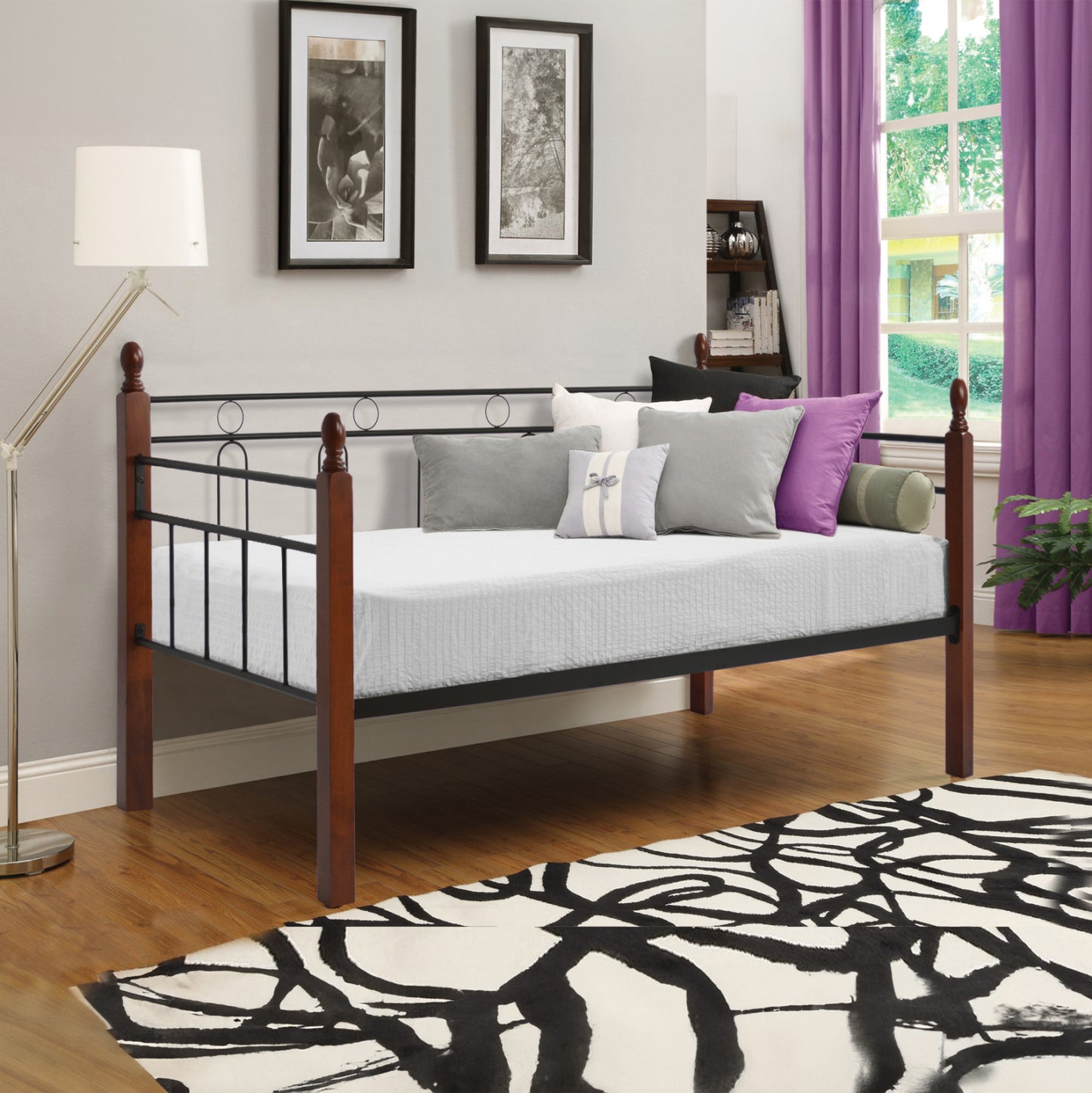 Sofa-Bed REVEN, HM367, metal/rubberwood, 90x190cm