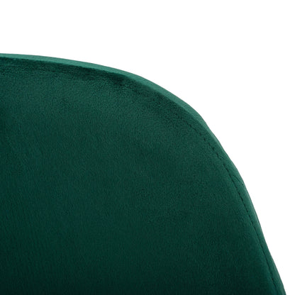 Dining Chair Leonardo Cypress Green Velvet with metallic legs HM00100.23 45x53x85 cm.