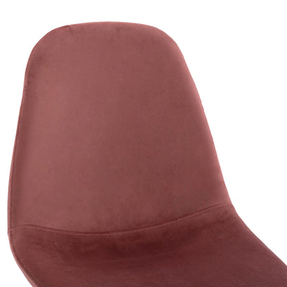 Dining Chair Leonardo Rotten apple velvet with metallic legs HM00100.02 45x53x85 cm.