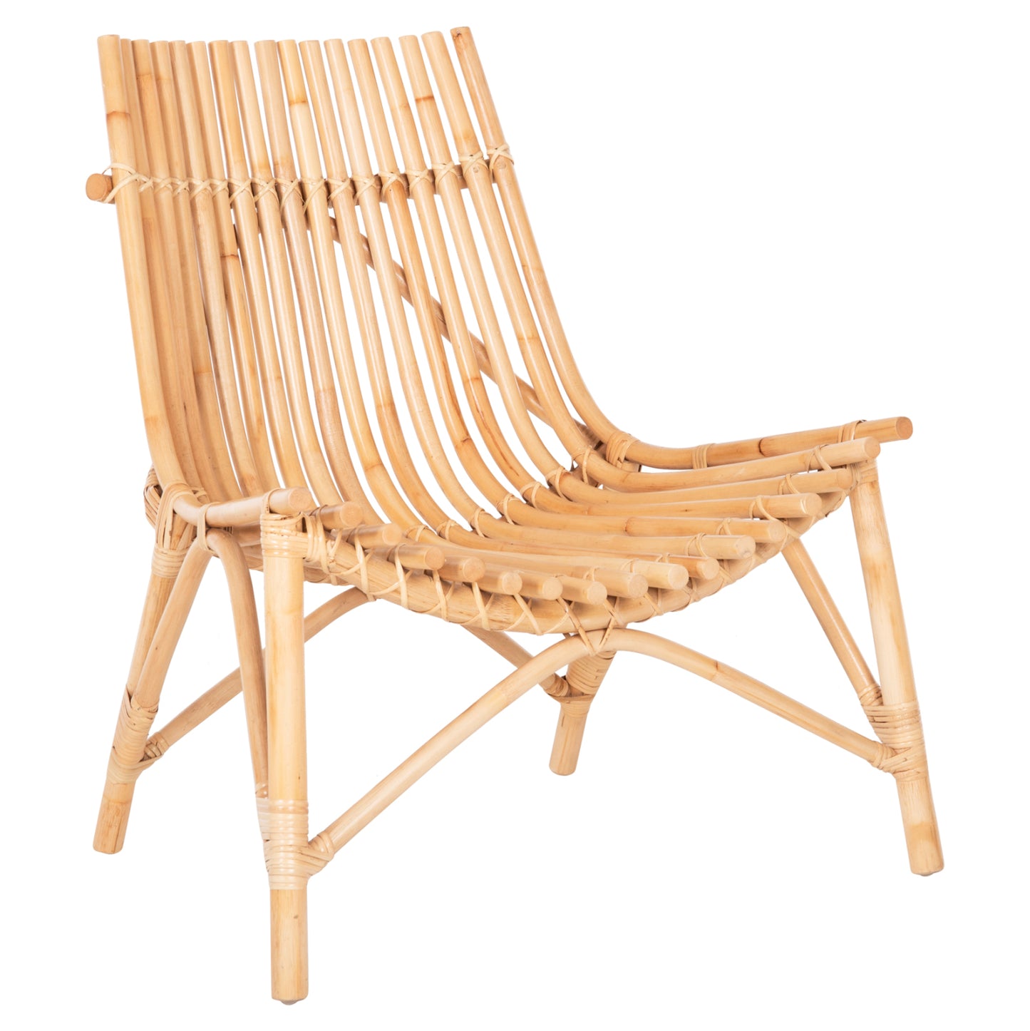 CHAIR FOR OUTDOORS CELLION HM9812.01 RATTAN POLES IN NATURAL COLOR 76x72x83Hcm.