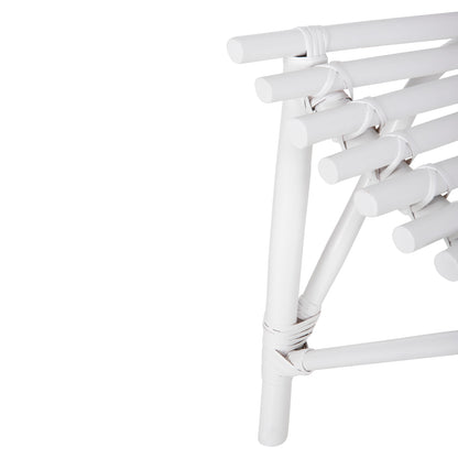 CHAIR FOR OUTDOORS CELLION HM9812.03 RATTAN POLES IN WHITE COLOR 76x72x83Hcm.