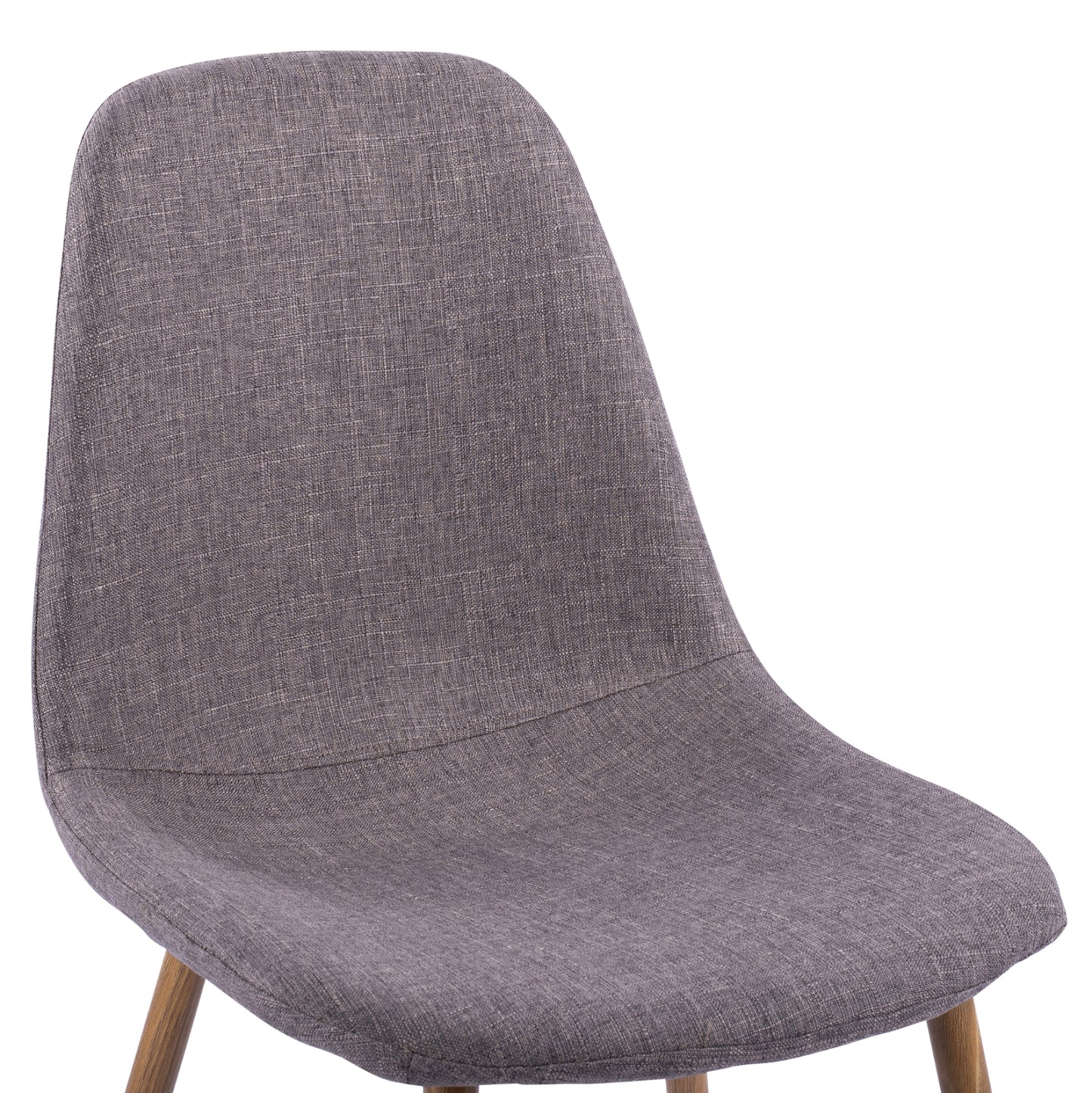 Dining chair Leonardo HM00100.03 with metallic legs and brown fabric 44x55x85Υ cm