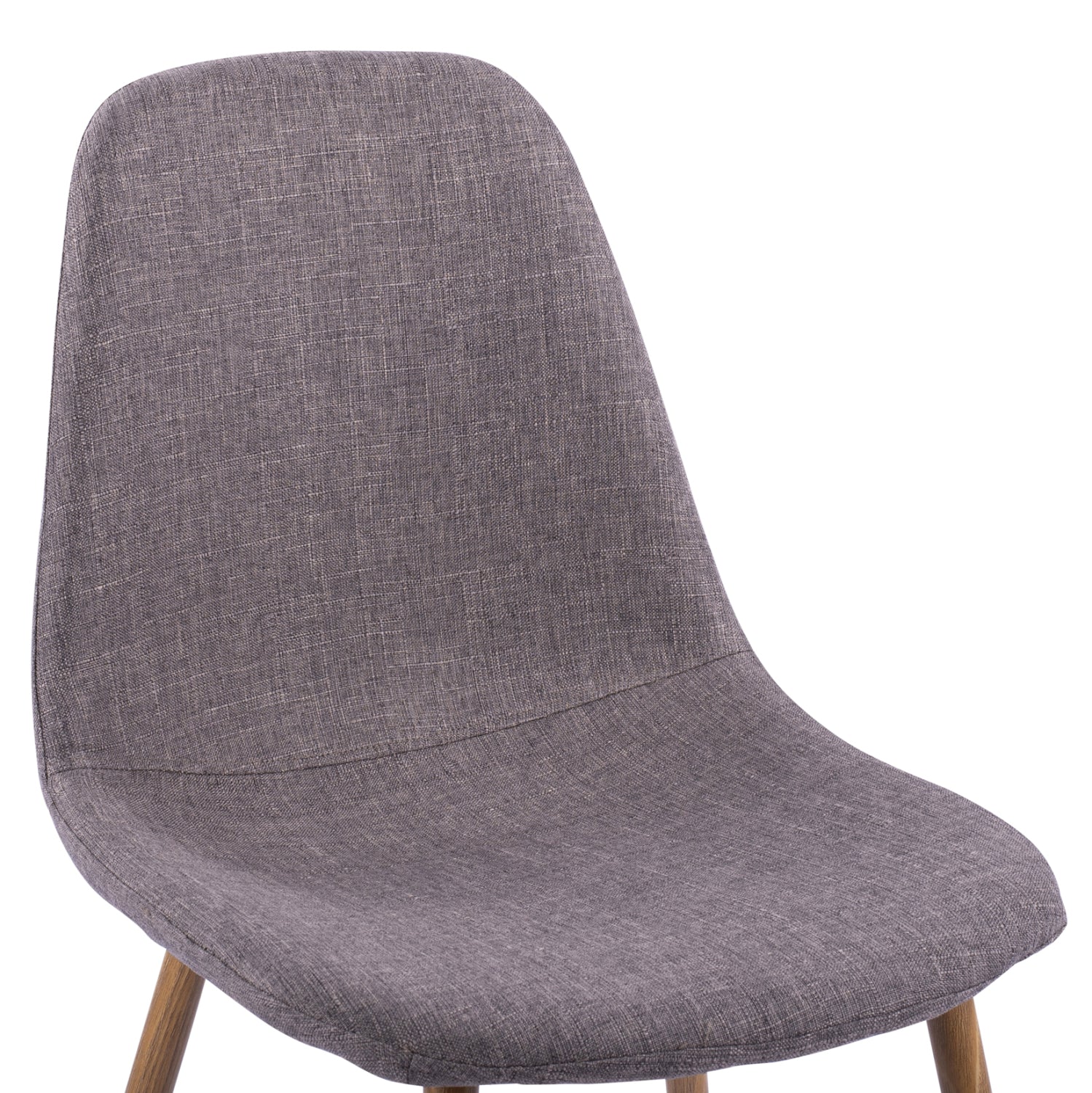 Dining chair Leonardo HM00100.03 with metallic legs and brown fabric 44x55x85Υ cm