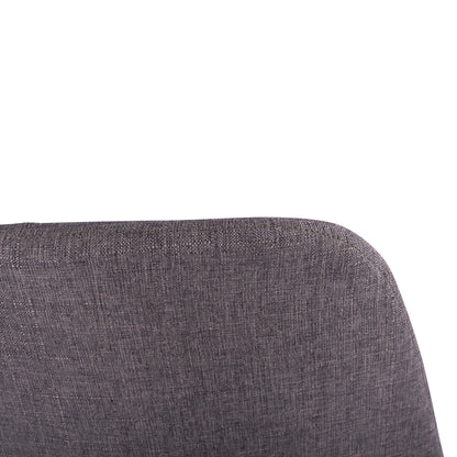 Dining chair Leonardo HM00100.03 with metallic legs and brown fabric 44x55x85Υ cm
