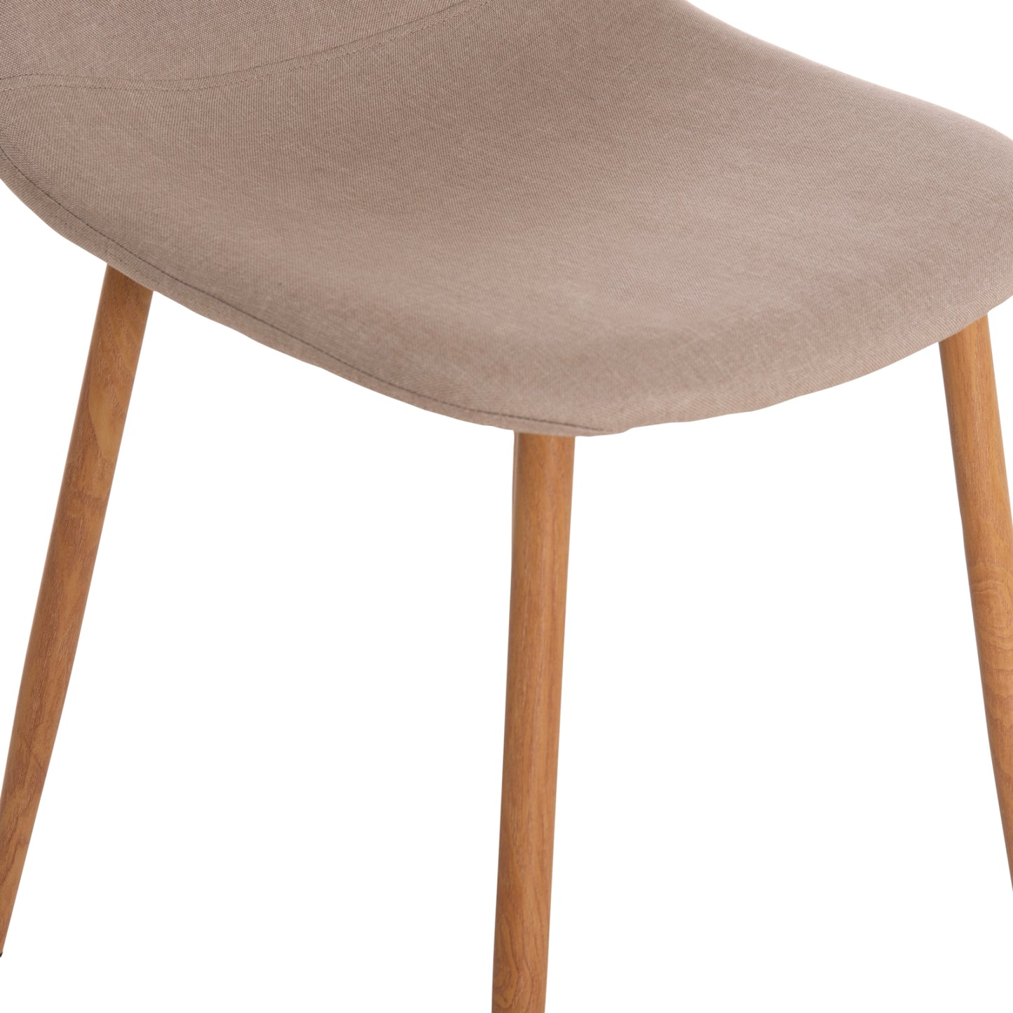 CHAIR HM00100.07 BEIGE FABRIC AND METAL LEGS 44x48x89Hcm.