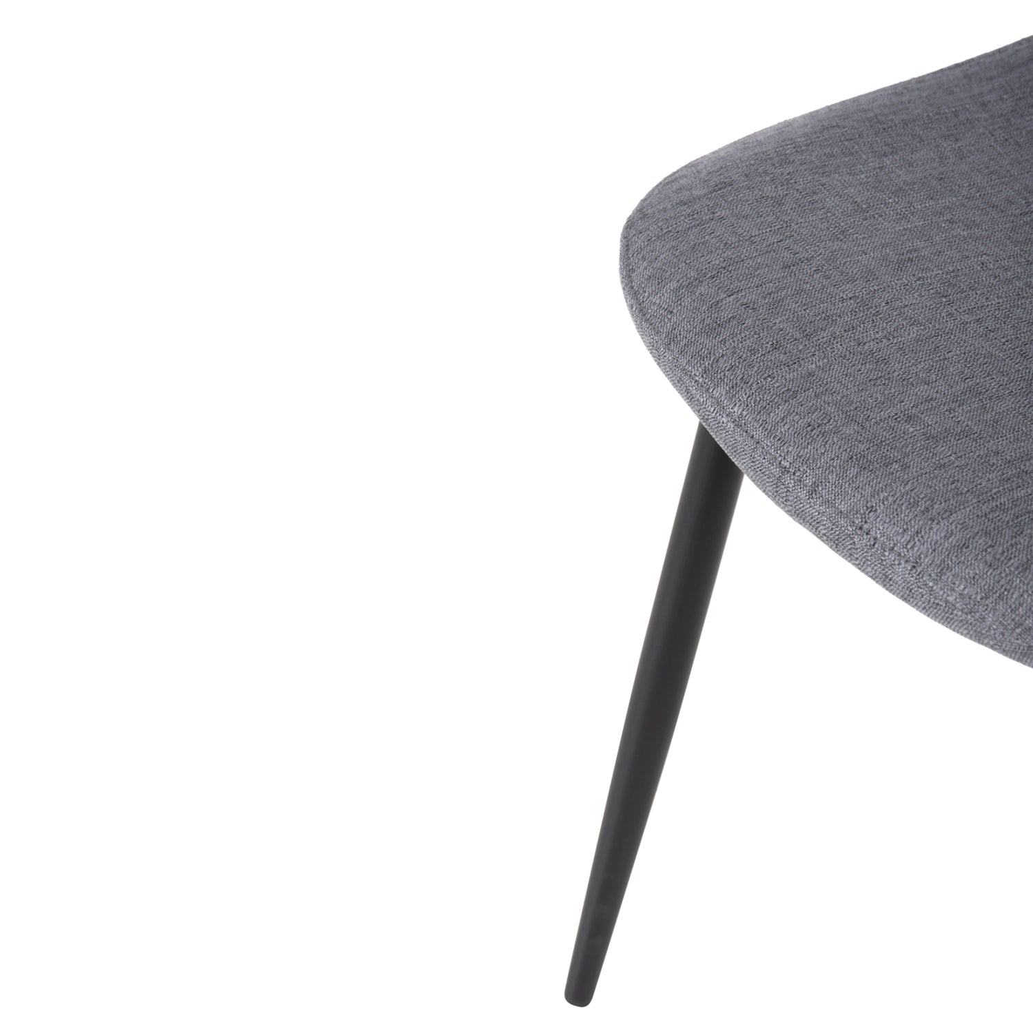 DINING CHAIR LEONARDO HM00100.26 GREY FABRIC & BLACK METAL LEGS 42x49,5x89Hcm.