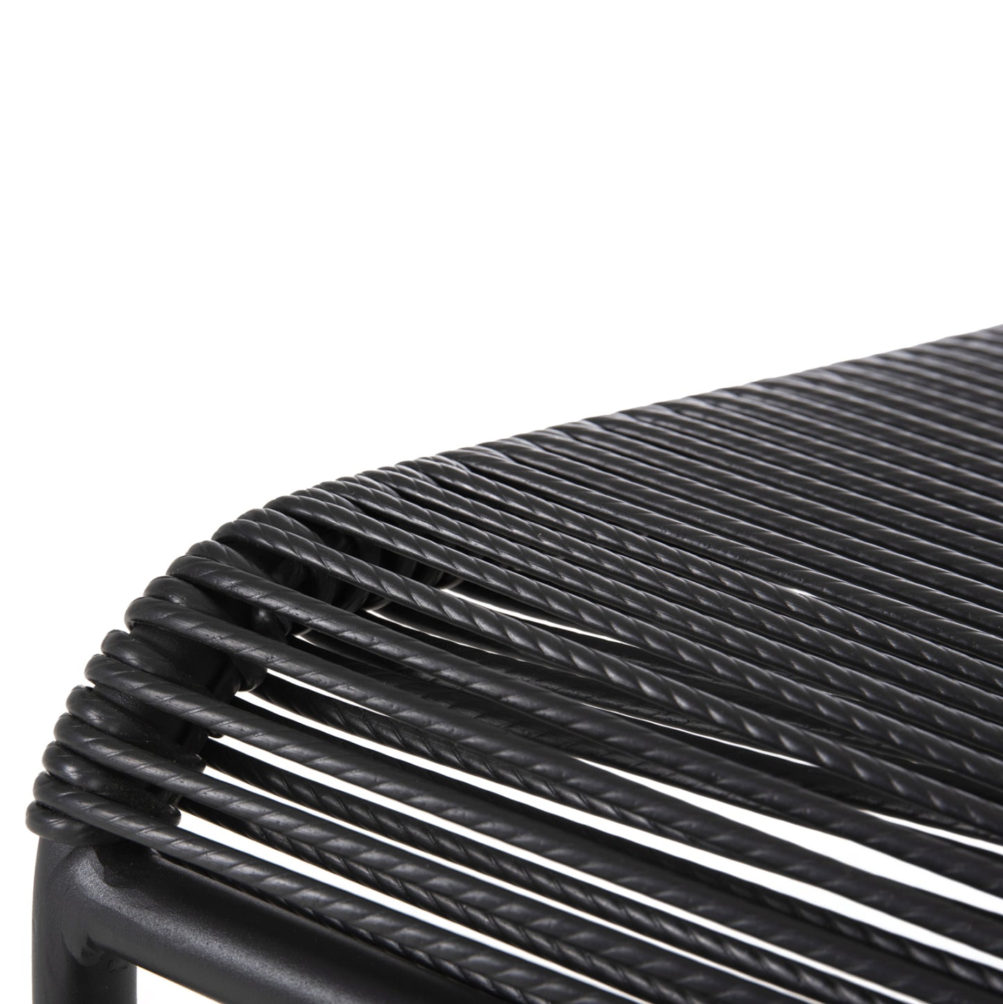 CHAIR SUKI HM6053.02 METAL AND SYNTHETIC RATTAN IN BLACK COLOR 54x62x80Hcm.