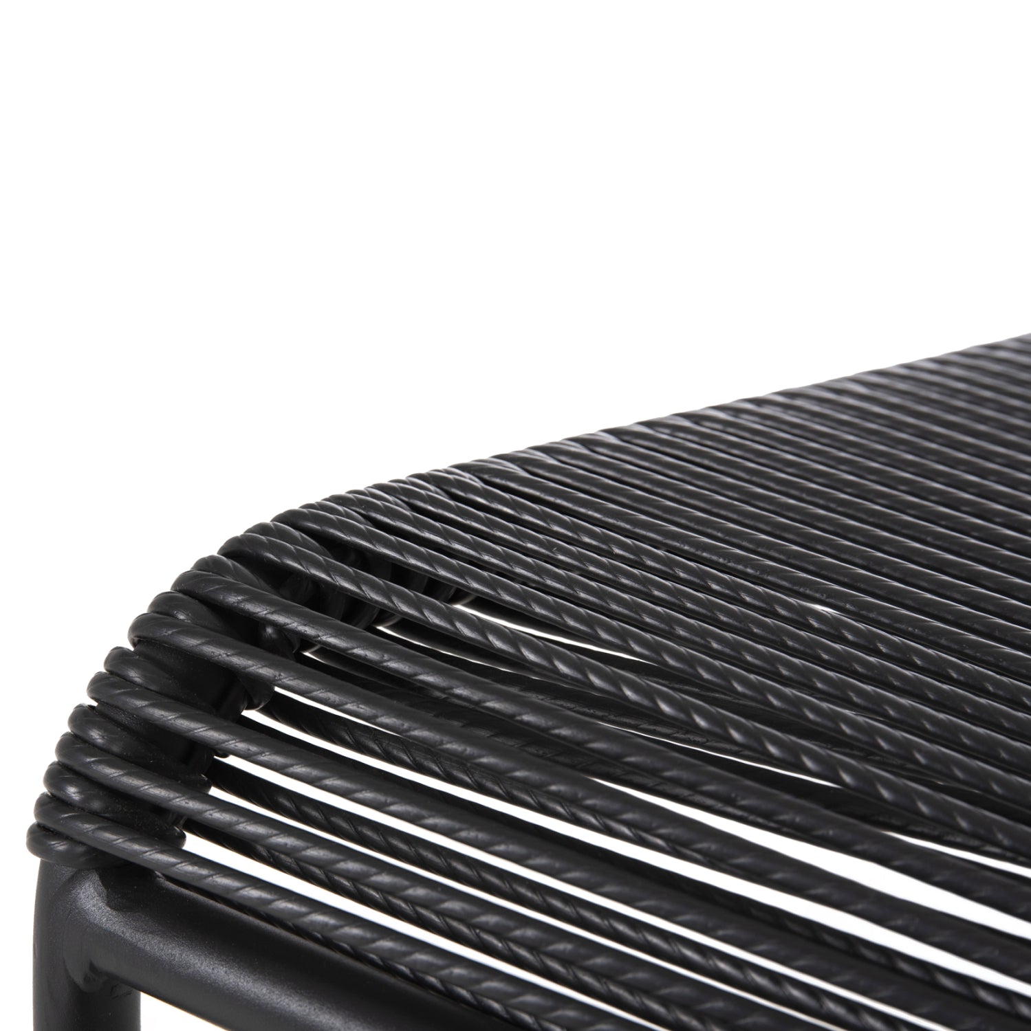 CHAIR SUKI HM6053.02 METAL AND SYNTHETIC RATTAN IN BLACK COLOR 54x62x80Hcm.