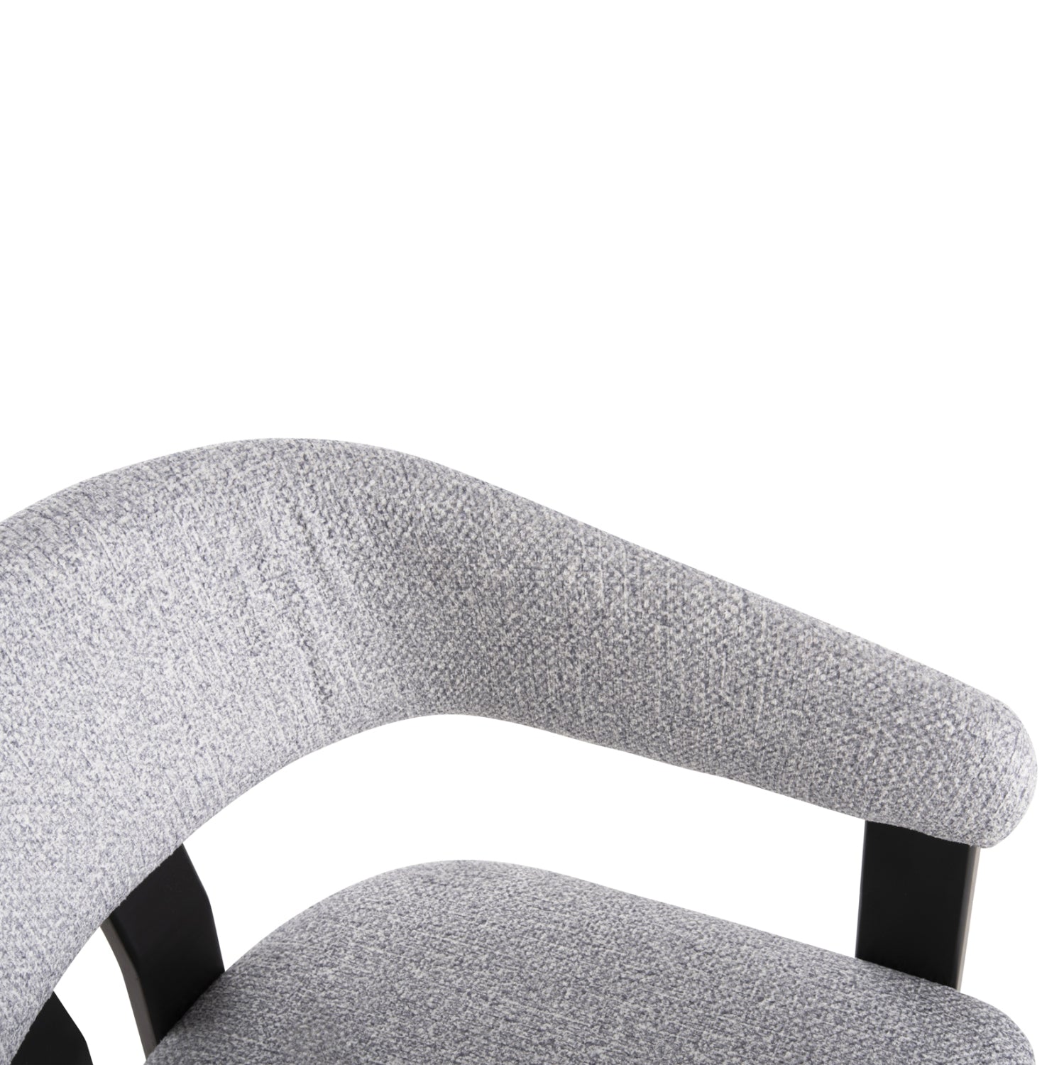 DINING CHAIR ZARRA HM9970.02 RUBBERWOOD IN BLACK-LIGHT GREY FABRIC 55,5x59x81,5Hcm.