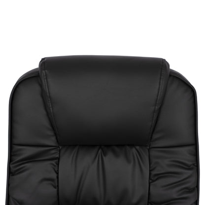 Office chair HM1112 with black PU and chromed base 63x67x113 cm.