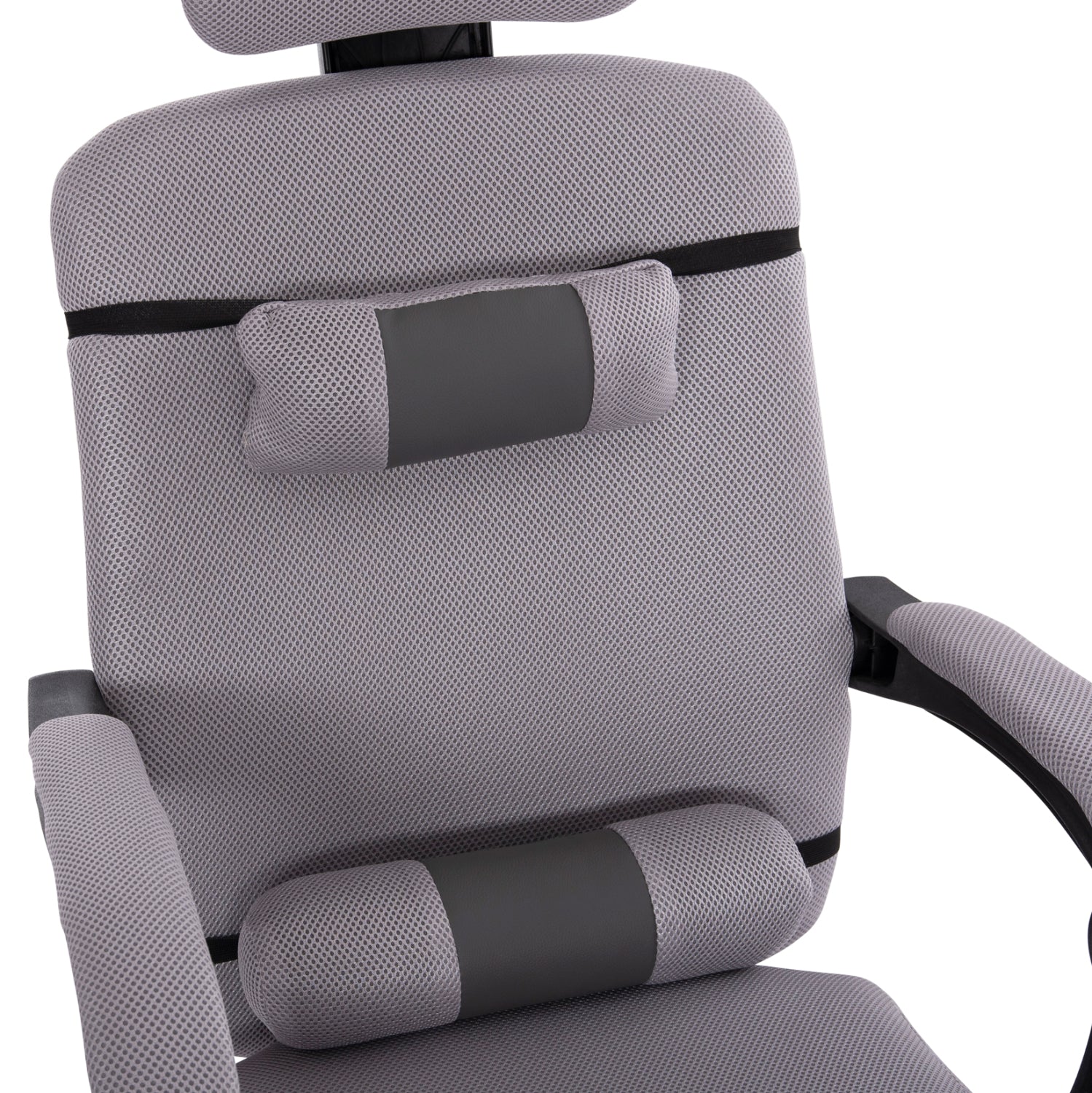 OFFICE CHAIR CRONER HM1196.02 GREY MESH-CHROME METAL BASE-BLACK FRAME 58x67x124Hcm.