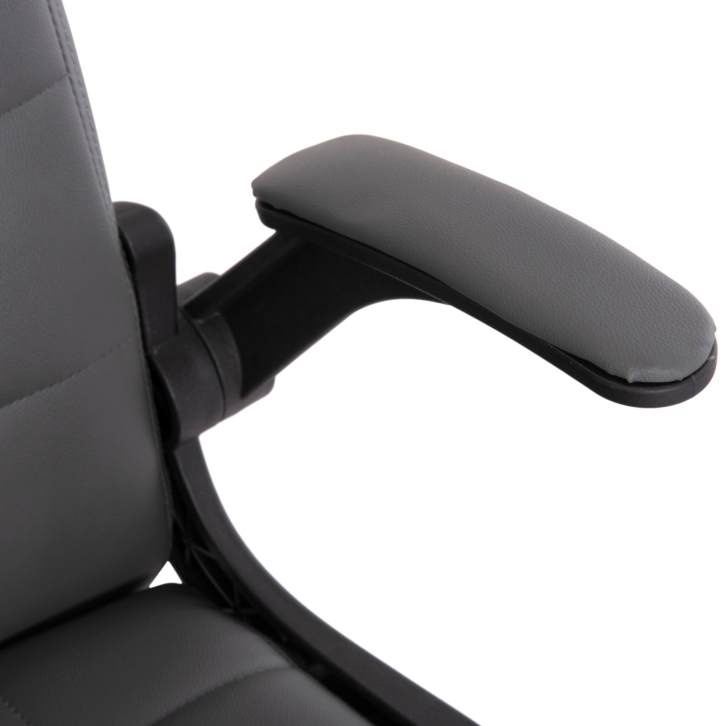 OFFICE CHAIR PORTIMA HM1197.03 GREY PVC-BLACK FRAME & BASE 66.5x60x97Hcm.
