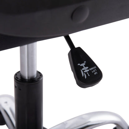 OFFICE CHAIR CANAN HM1201 BLACK PVC--CHROME BASE 66x61x105Hcm.