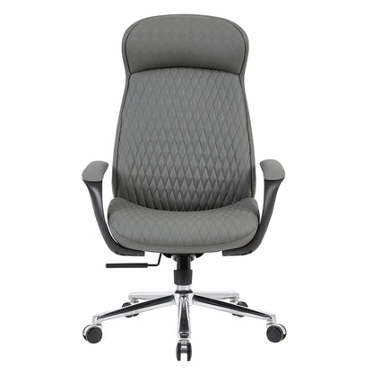 ΚΑΡΕΚΛΑ ΓΡΑΦΕΙΟΥ VELUM HM1233.10 ΓΚΡΙ PU--ΒΑΣΗ ΧΡΩΜΙΟΥ 71x69x116-122Υεκ.