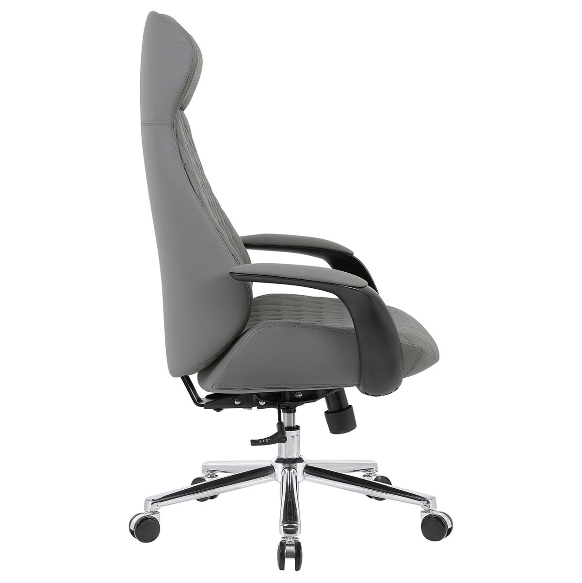 ΚΑΡΕΚΛΑ ΓΡΑΦΕΙΟΥ VELUM HM1233.10 ΓΚΡΙ PU--ΒΑΣΗ ΧΡΩΜΙΟΥ 71x69x116-122Υεκ.