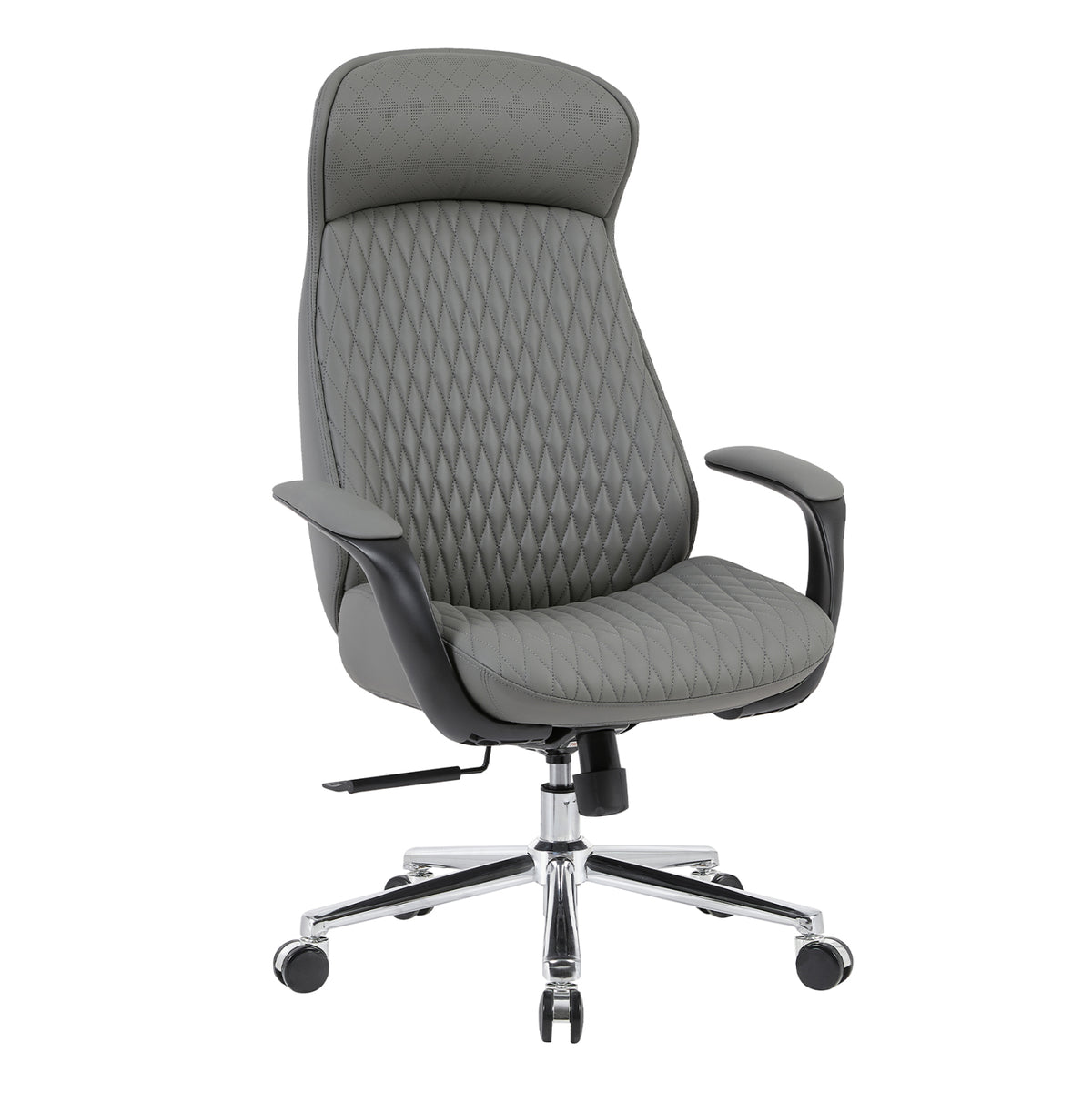 ΚΑΡΕΚΛΑ ΓΡΑΦΕΙΟΥ VELUM HM1233.10 ΓΚΡΙ PU--ΒΑΣΗ ΧΡΩΜΙΟΥ 71x69x116-122Υεκ.