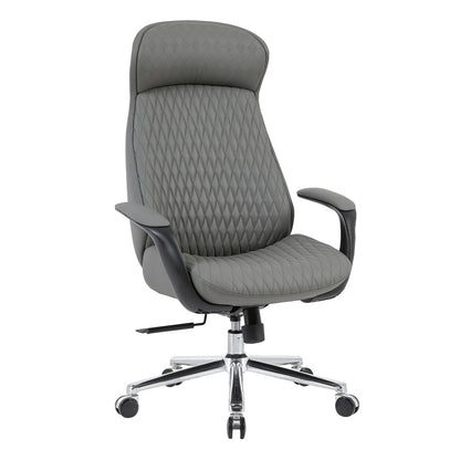 ΚΑΡΕΚΛΑ ΓΡΑΦΕΙΟΥ VELUM HM1233.10 ΓΚΡΙ PU--ΒΑΣΗ ΧΡΩΜΙΟΥ 71x69x116-122Υεκ.