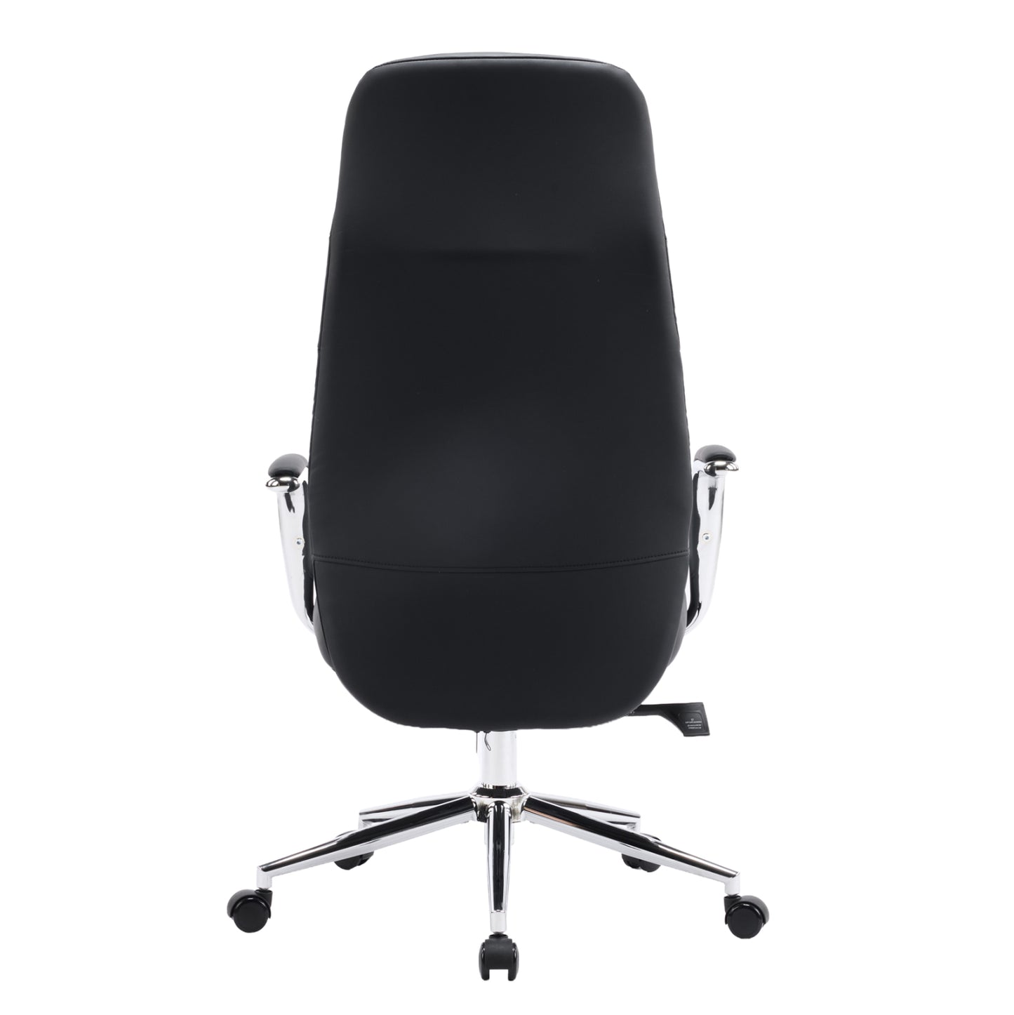 OFFICE CHAIR TEETER HM18355.01 BLACK PU LEATHER--CHROMED BASE 67x66x121Hcm.