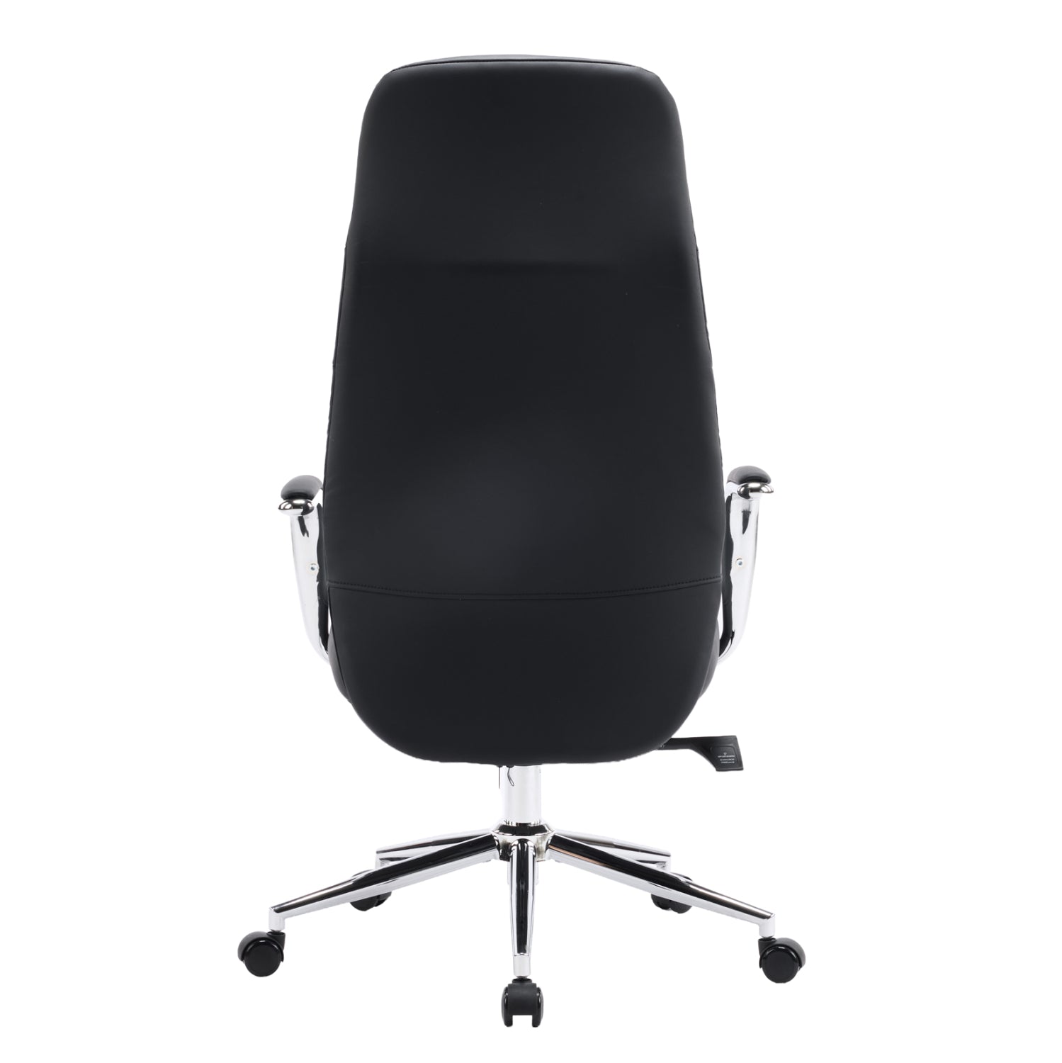 OFFICE CHAIR TEETER HM18355.01 BLACK PU LEATHER--CHROMED BASE 67x66x121Hcm.