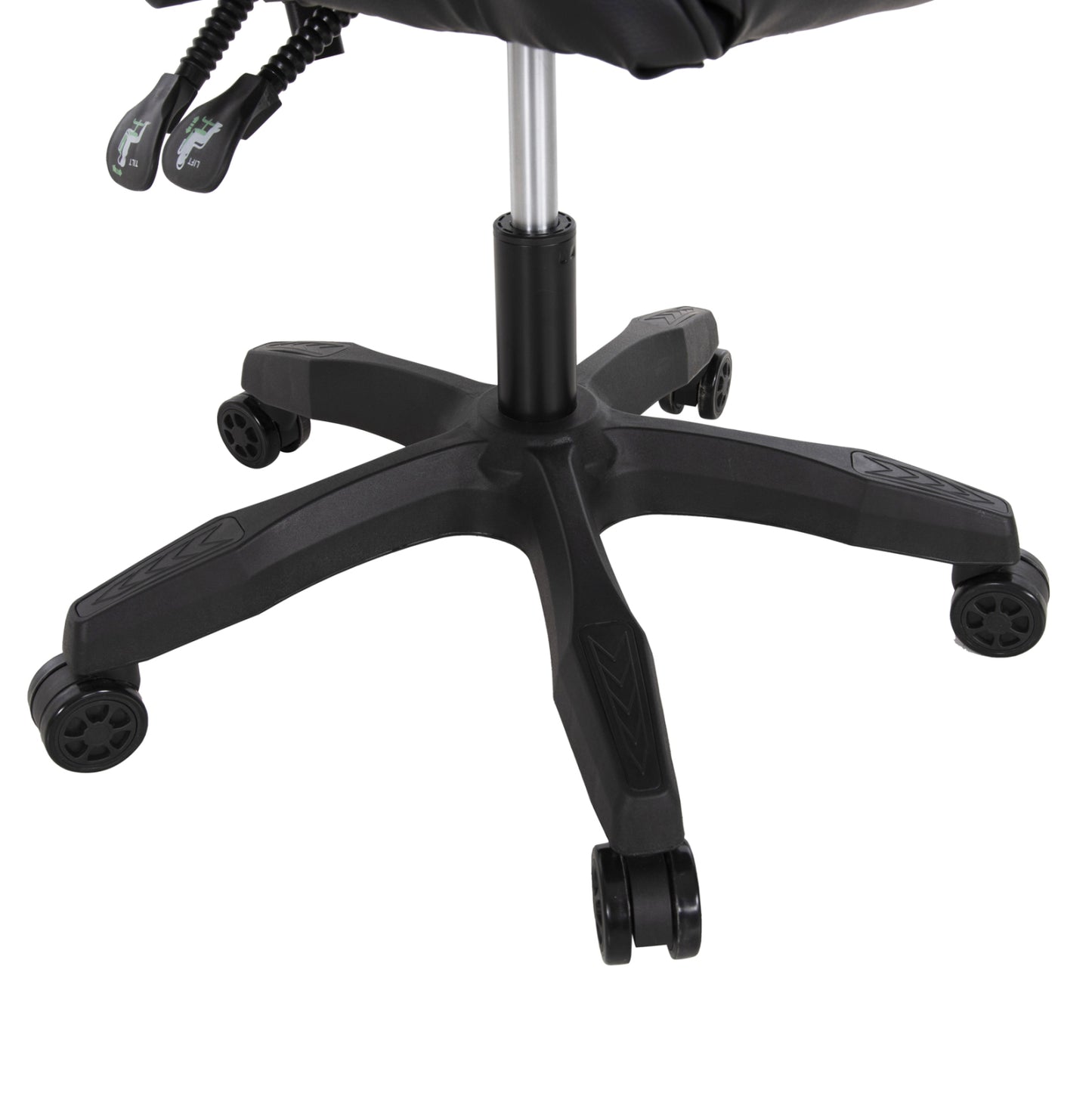 GAMING CHAIR MANCER HM1194 BLACK PU-BLACK POLYPROPYLENE 59x69x125Hcm.